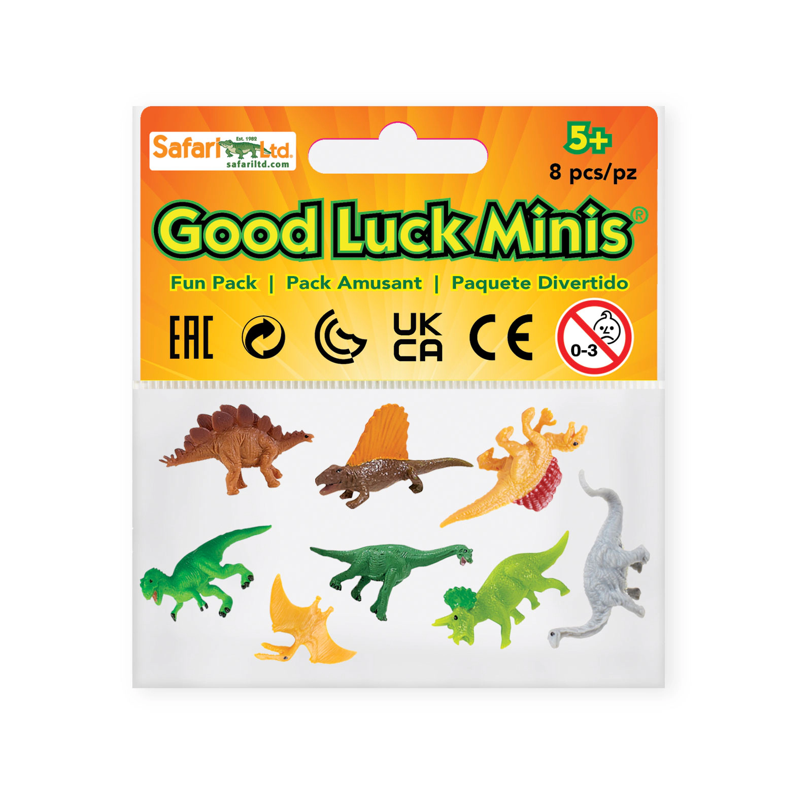 Safari Ltd. - Dino Fun Pack - 8 Mini Toy Figurines for Kids