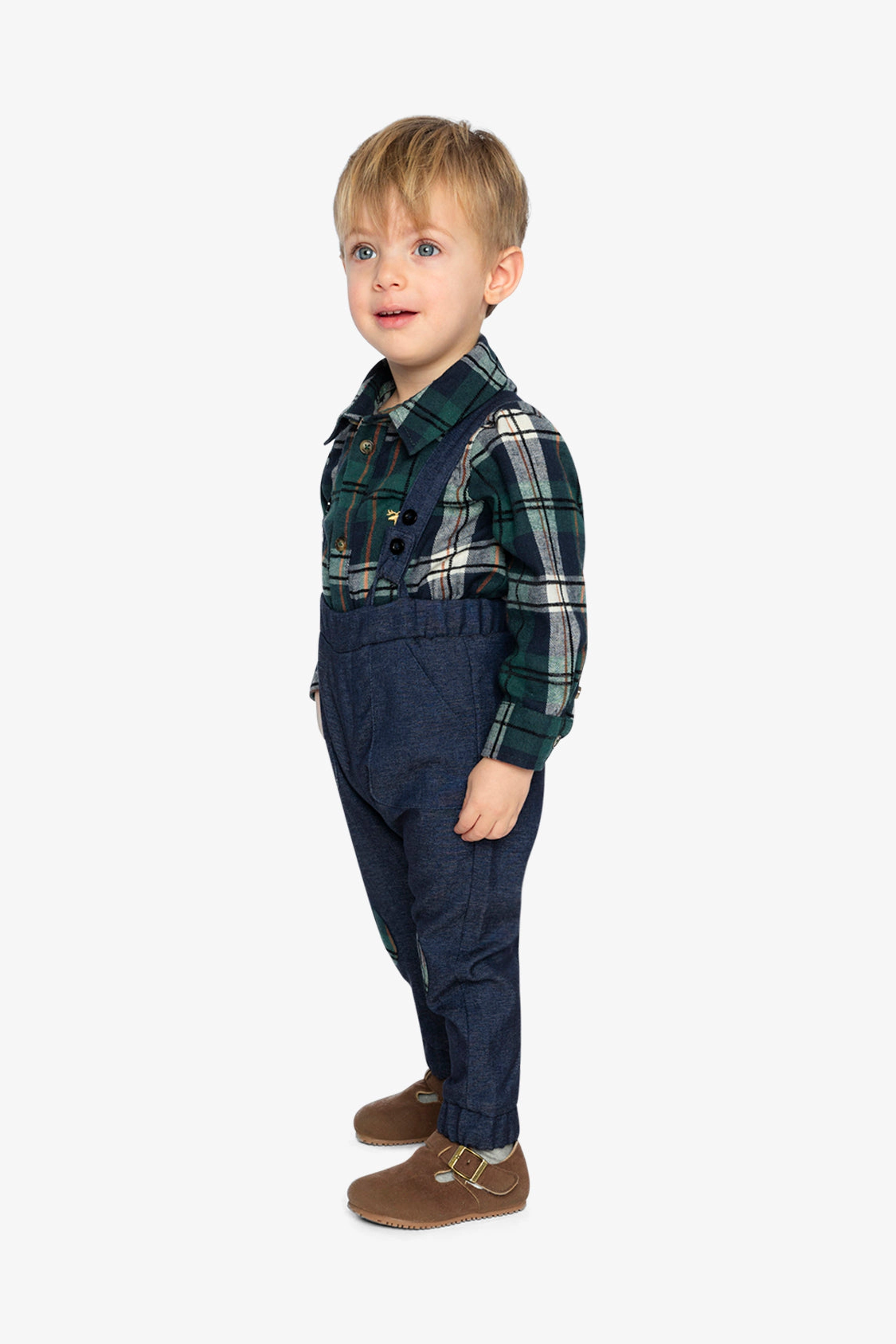 Deux par Boys Checked Top & Pants Set