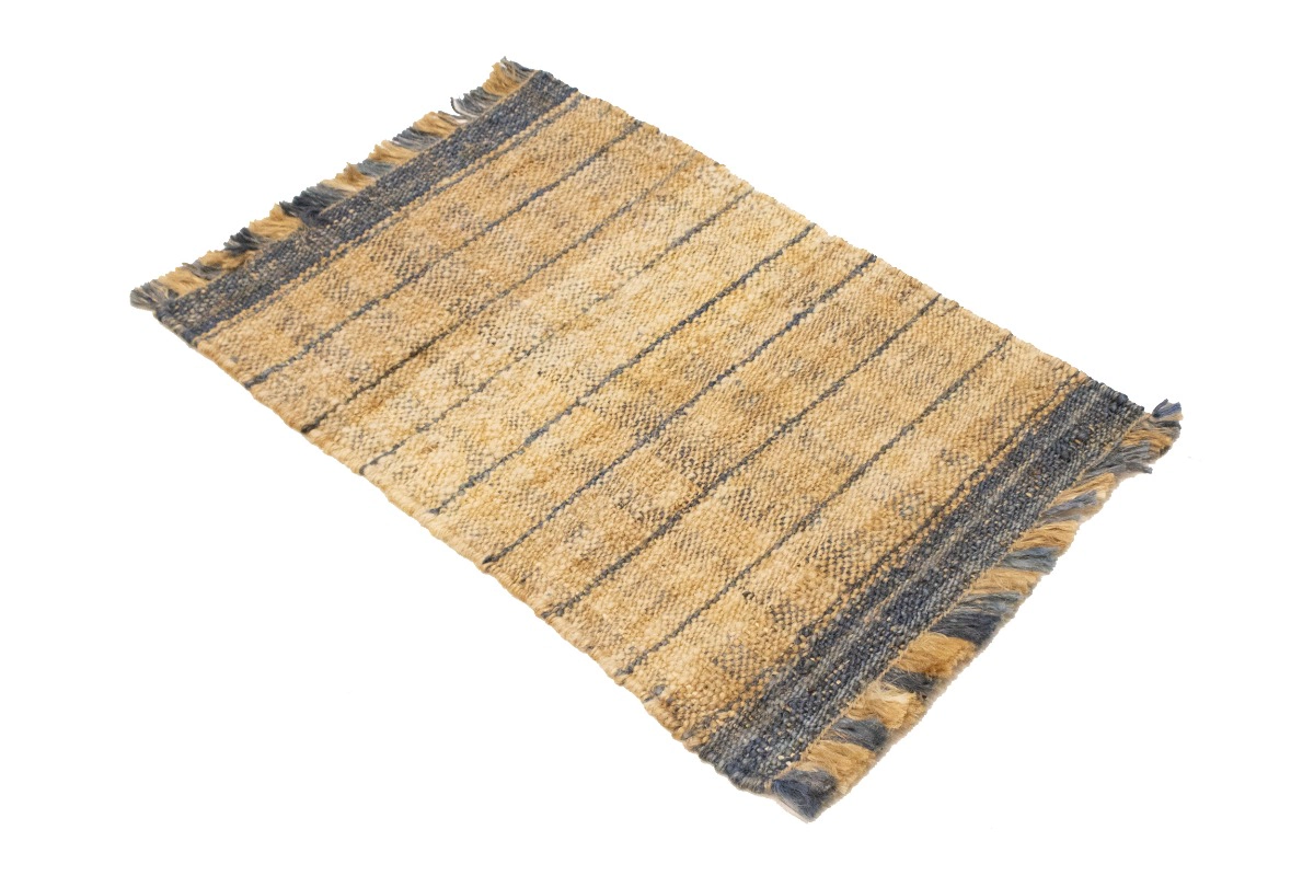 Magic Rugs 2'0 x 3'0 Beige & Gray Flat-Weave Sumak Modern Jute Rug