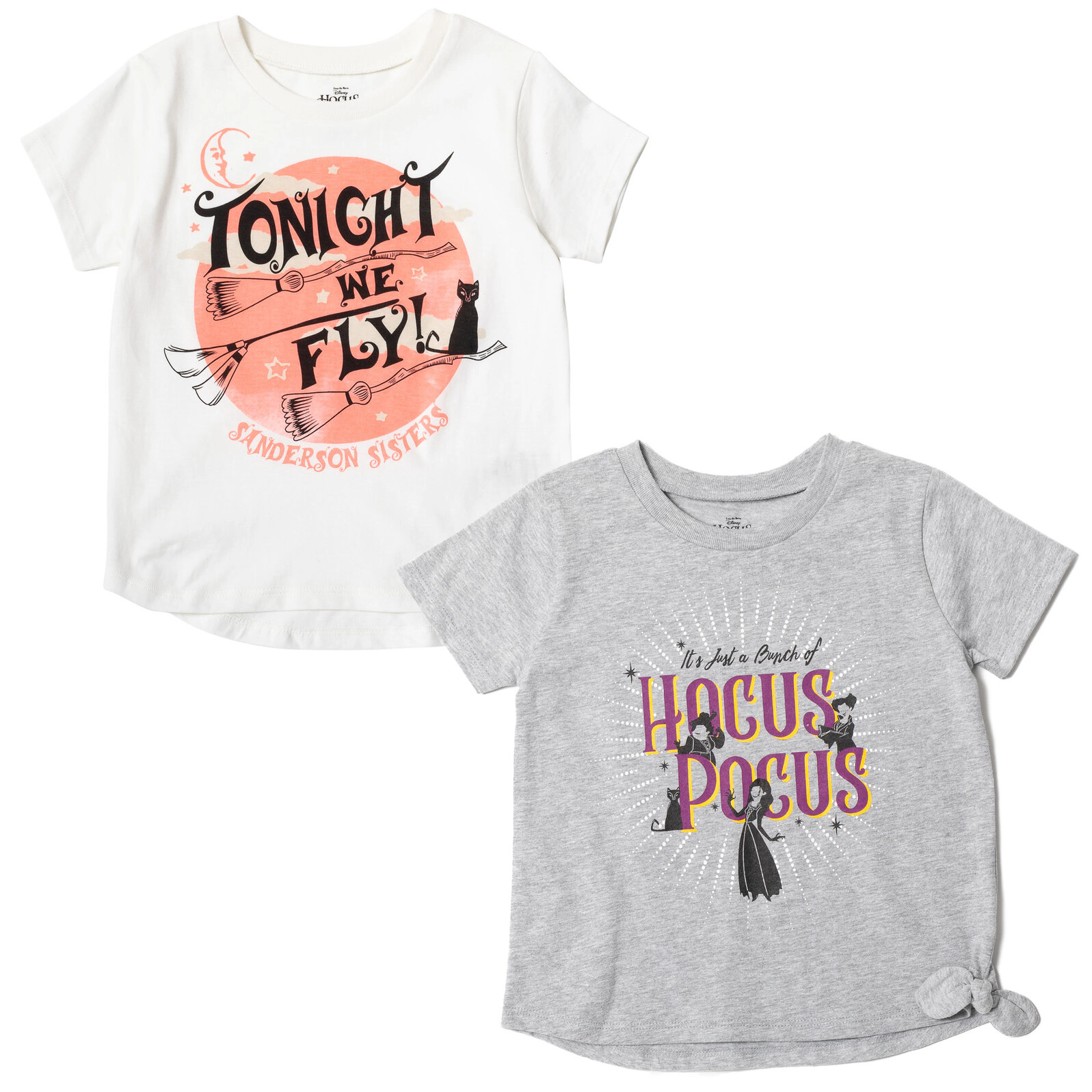 Disney Hocus Pocus Girls' 2-Pack Halloween T-Shirts