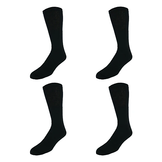 CTM Men's Big and Tall Cotton Blend Casual Tube Socks 4 Pair Value Pack