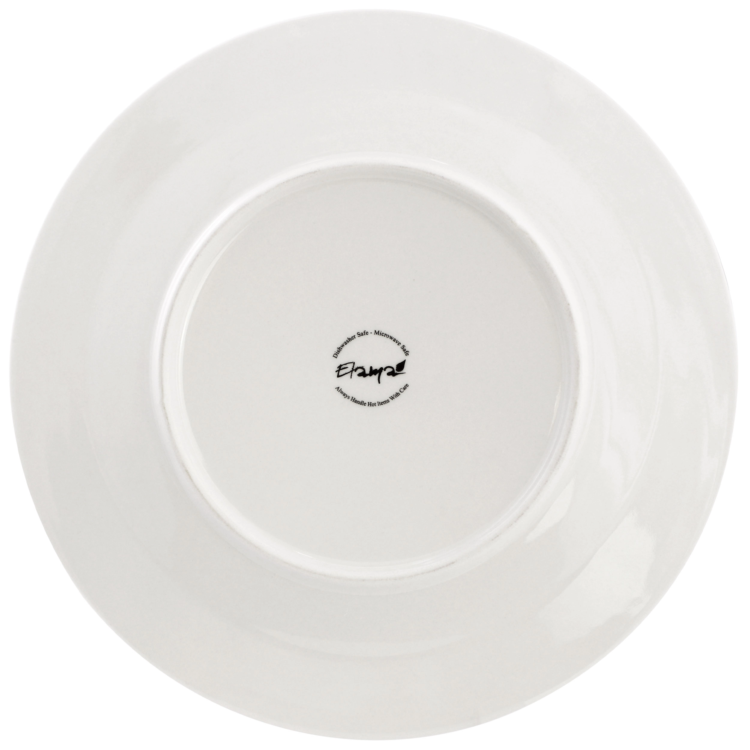Elama Olevia 6 Piece Embossed Dot Stoneware Dinner Plate Set