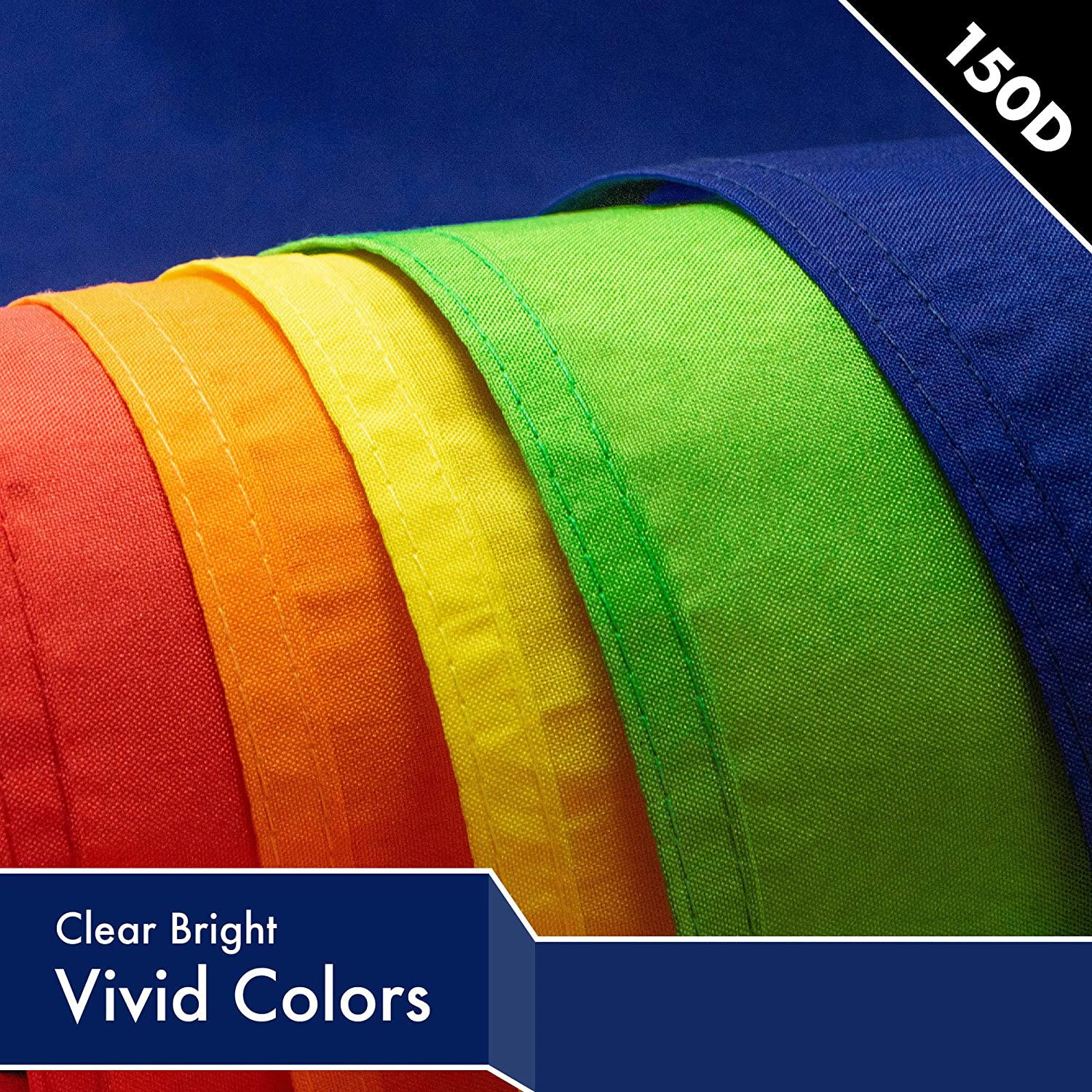 G128 Solid Blue Flag - 3x5 ft, 150D Polyester, Dye-Sublimated, Brass Grommets, Heavy-Duty Heading.