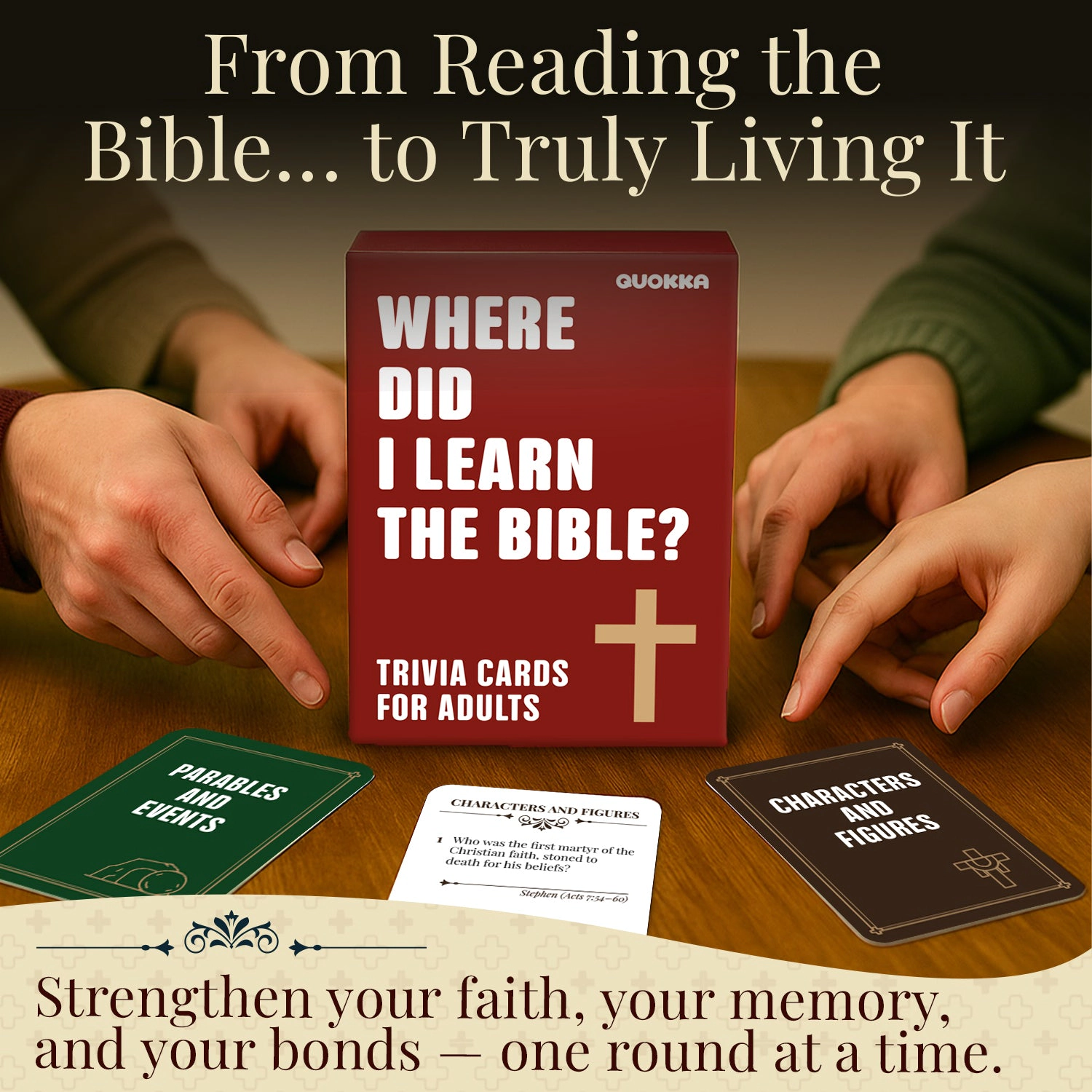 QUOKKA Bible Trivia and Learning Card Games for Kids & Adults - Educational Christian