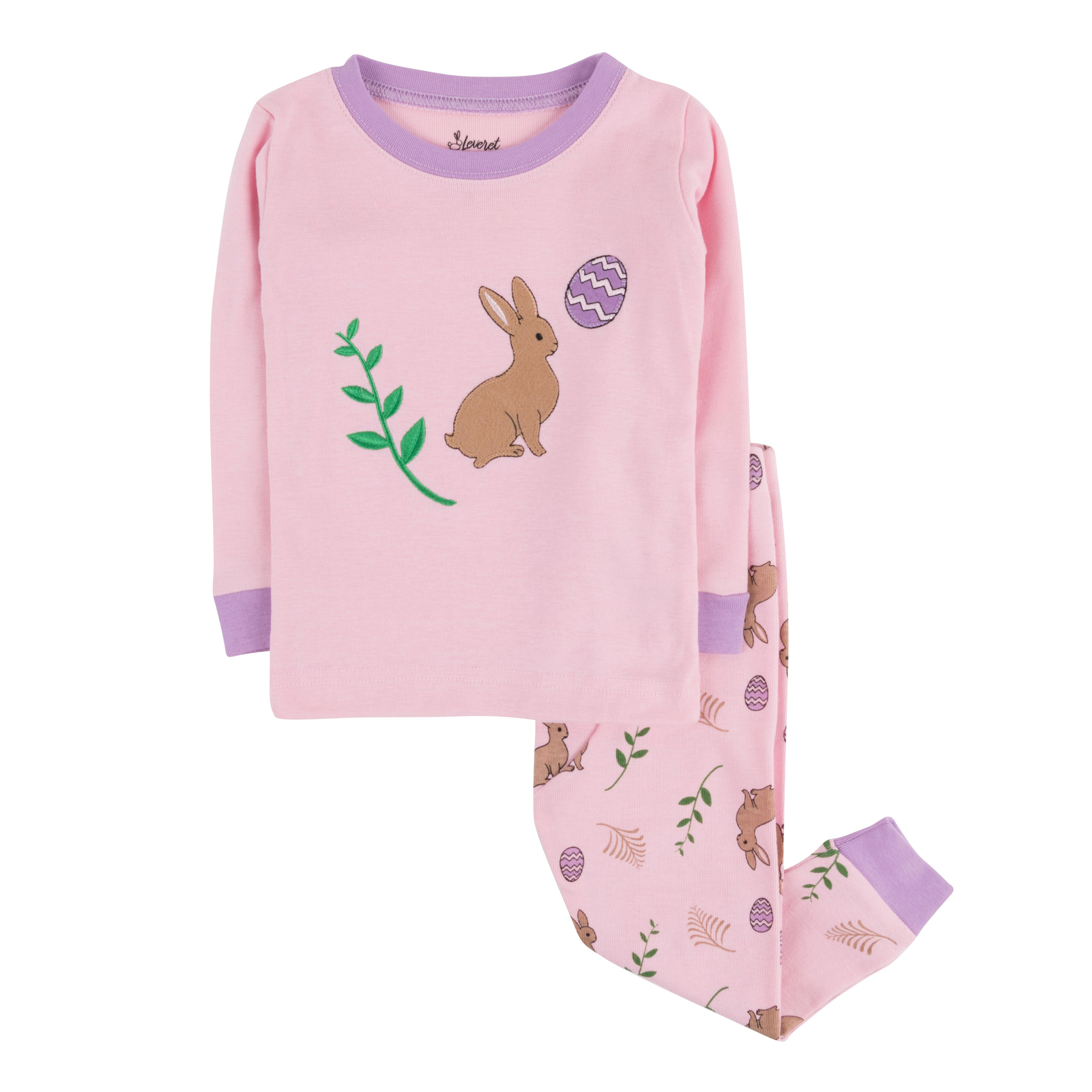 Leveret Baby/Toddler/Kids 2-pc Cotton Snug Fit Easter Pajamas