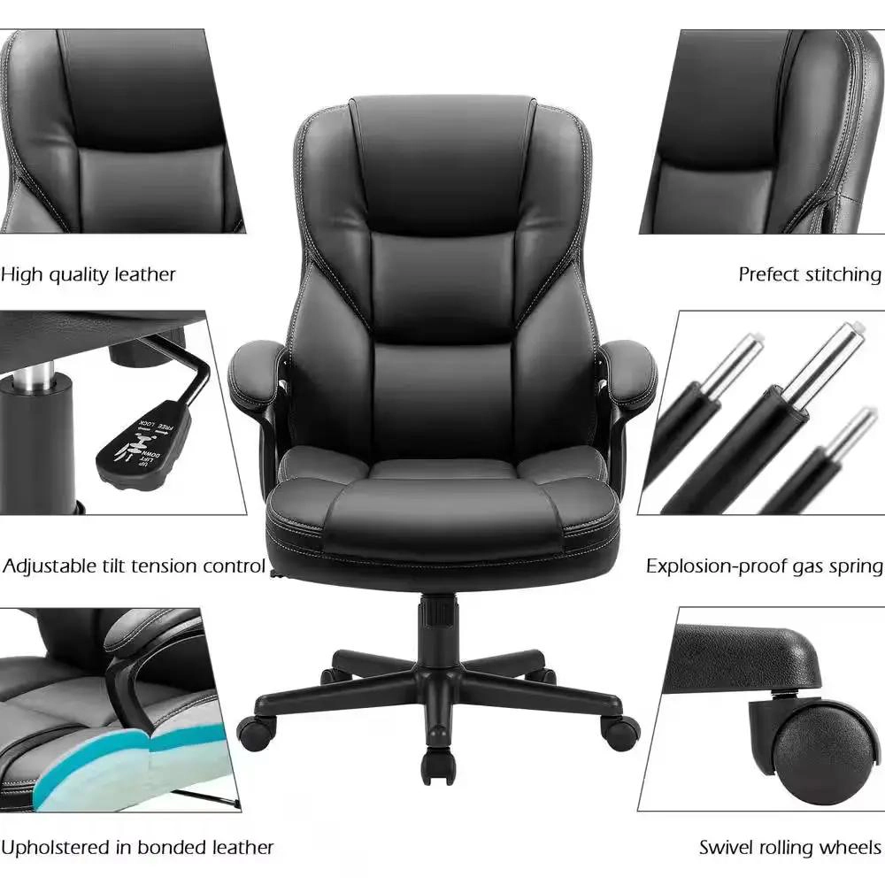 Platinum-Level Office Chairs Big And Tall Ergonomically Designed Leather Executive Chair With Swivel