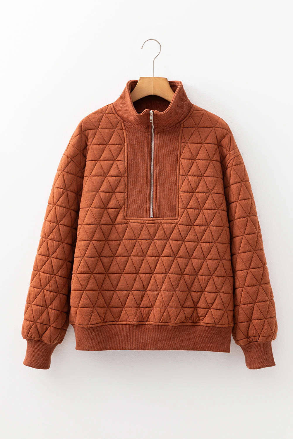 Threaded Pear Women's Yavita Half Zipped Loose Sweatshirt