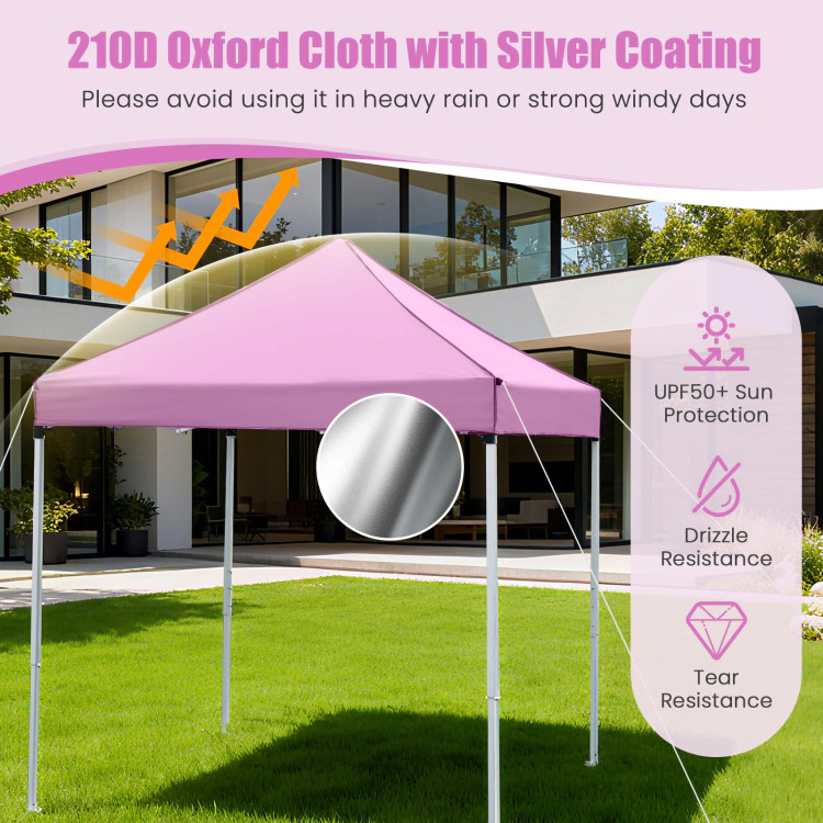Hivvago 6.5 x FT Pop up Canopy Tent with 4 Sidewalls and Wheeled Bag