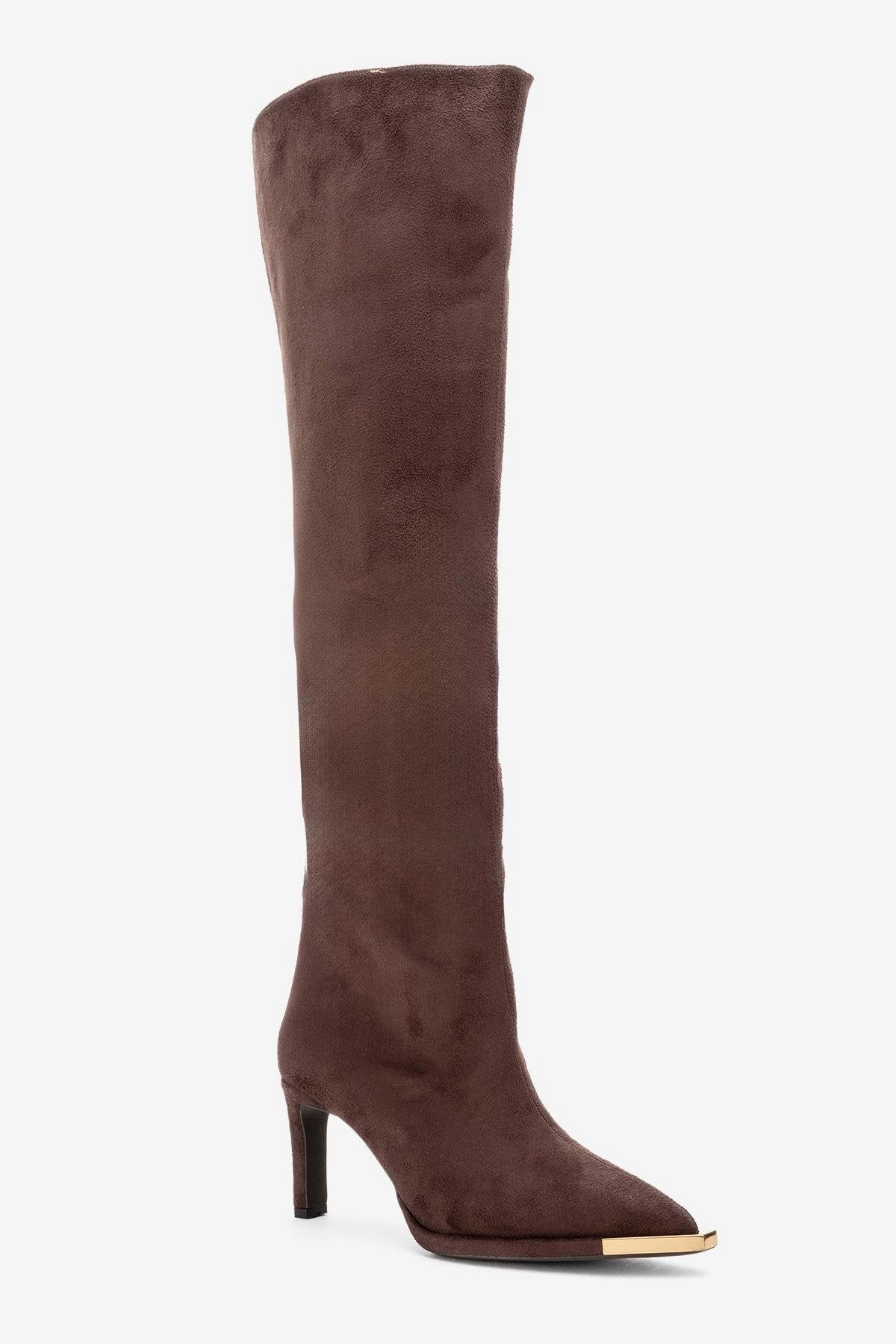 Prologue Shoes Womens Vody Over The Knee Zip Stiletto Boot