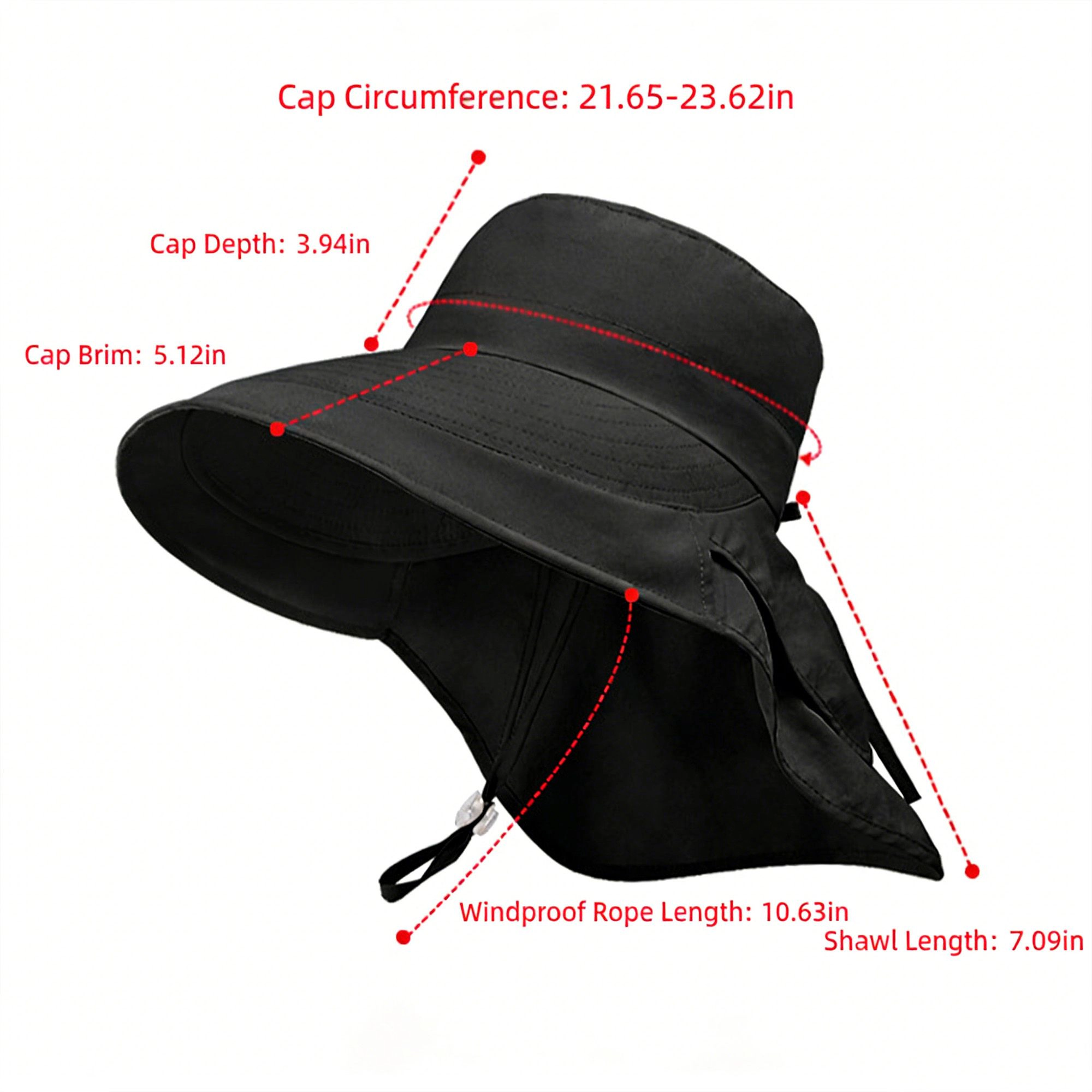 Anna-Kaci Women's Wide Brim Sun Hat with Neck Flap Ponytail Opening Water Resistant Outdoor for Women
