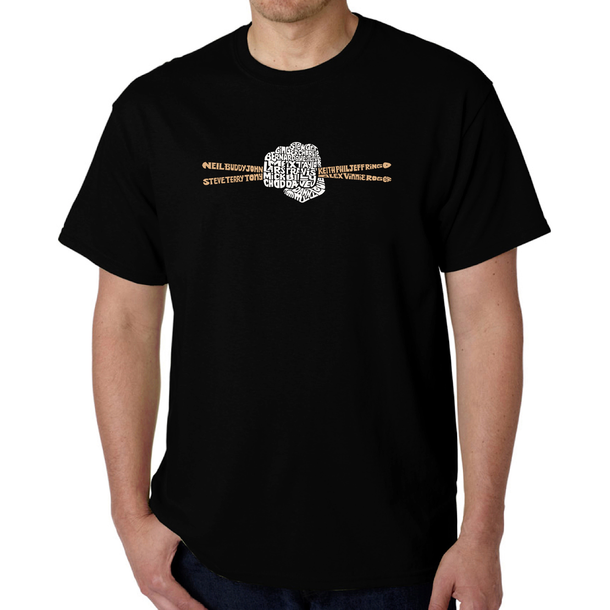LA Pop Art Men's Word T-Shirt - Drum Sticks