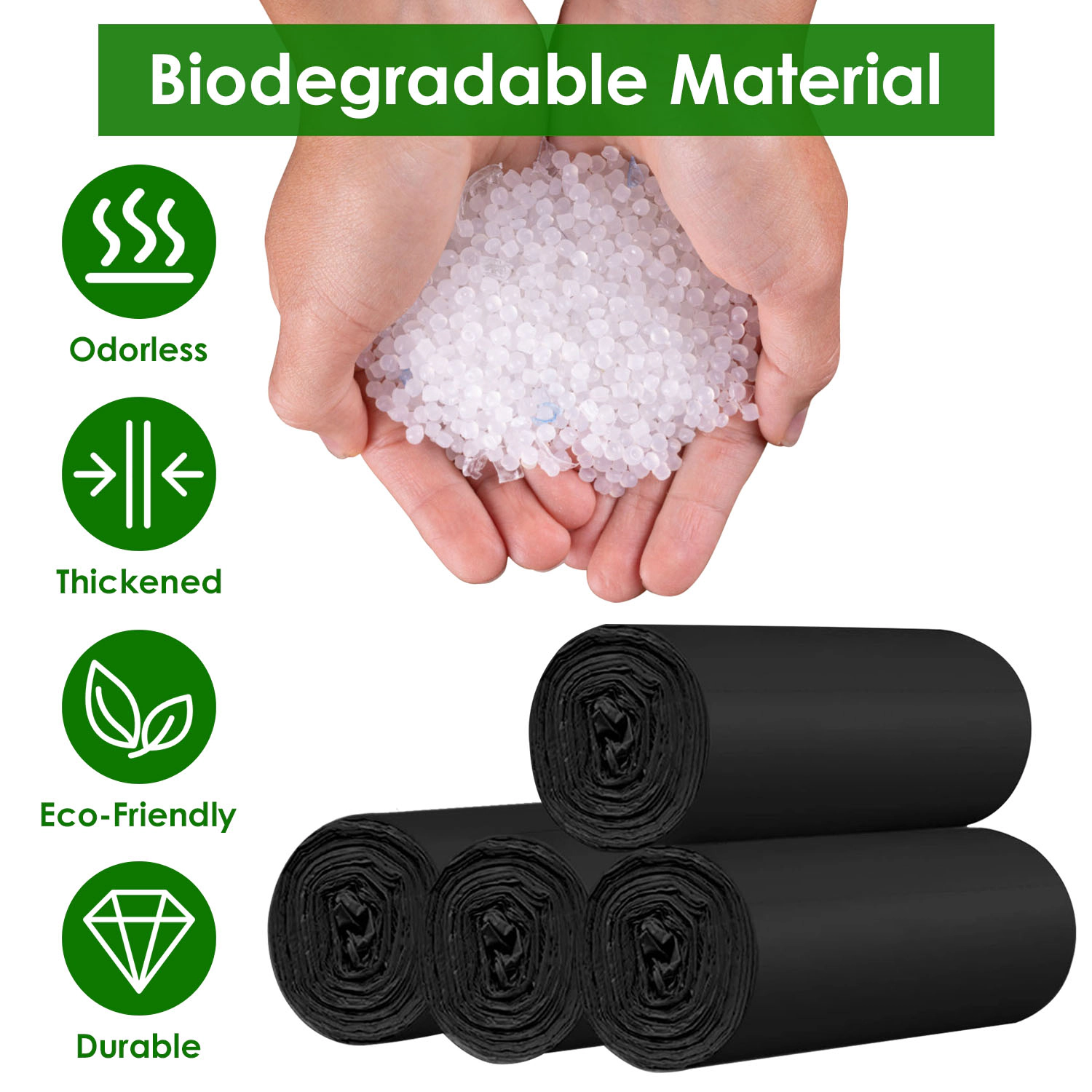 GBruno Biodegradable 5.3 Gallon Trash Bags