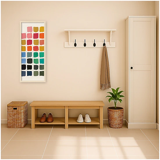 Amanti Art Framed Fabric Pinboard Retro Color Chart Printed Bulletin ...