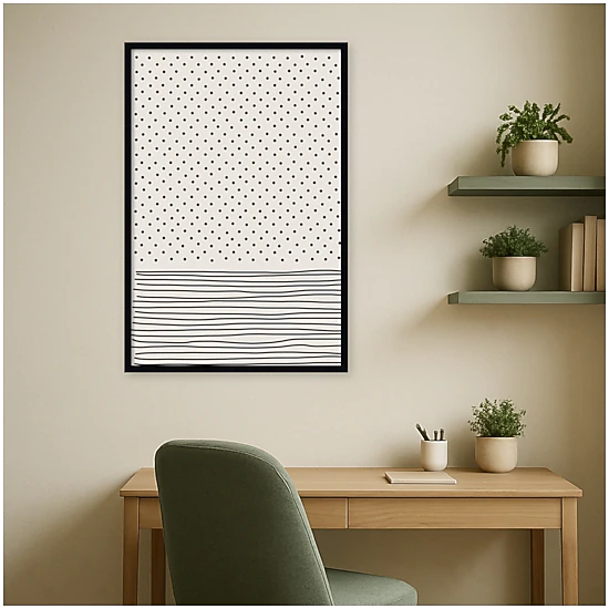 Amanti Art Framed Fabric Pinboard Minimal Line Printed Bulletin Board ...