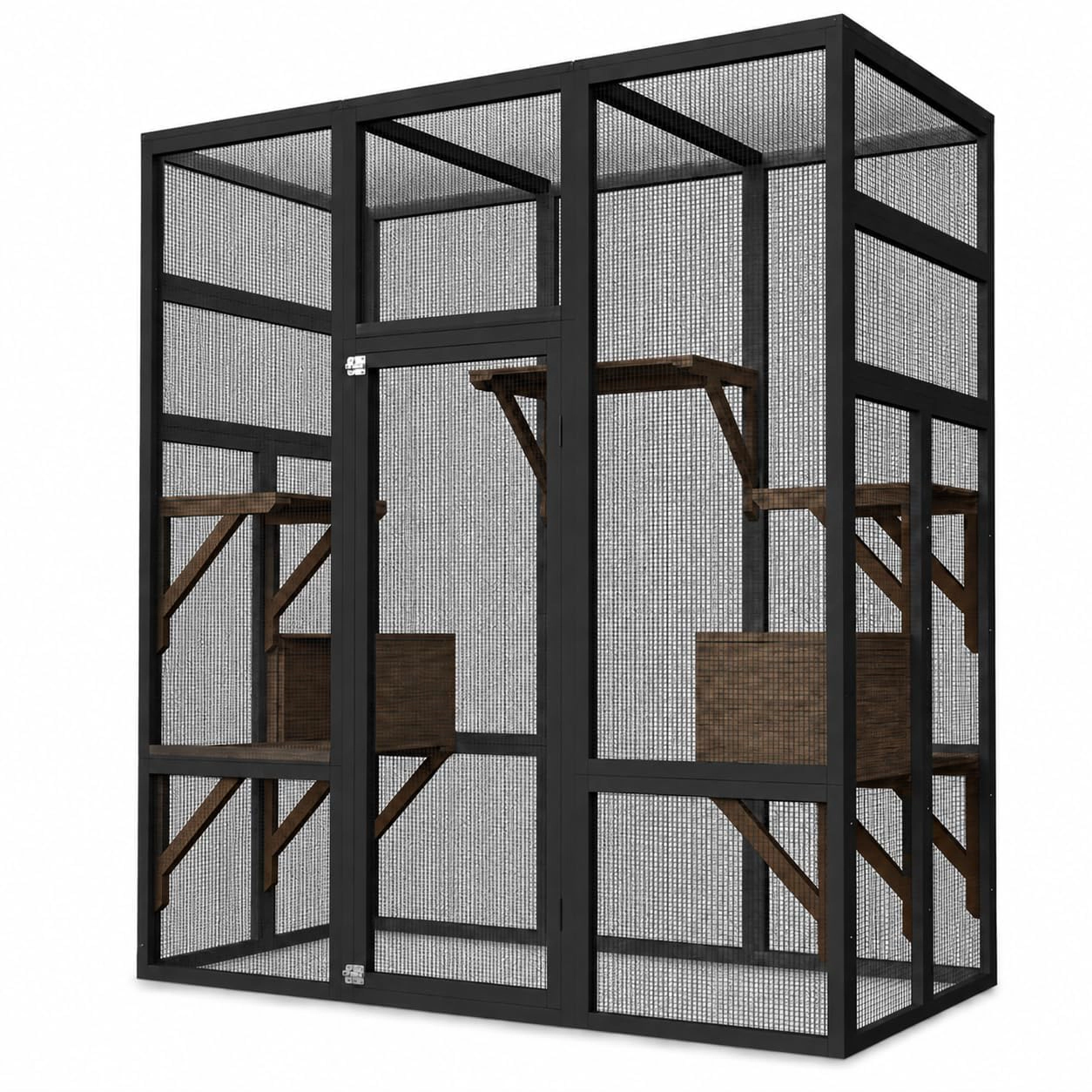 SKYROKU 70 Inch Outdoor Cat House, Large Catio Enclosure, Condos, House Outdoor, Outside Patio