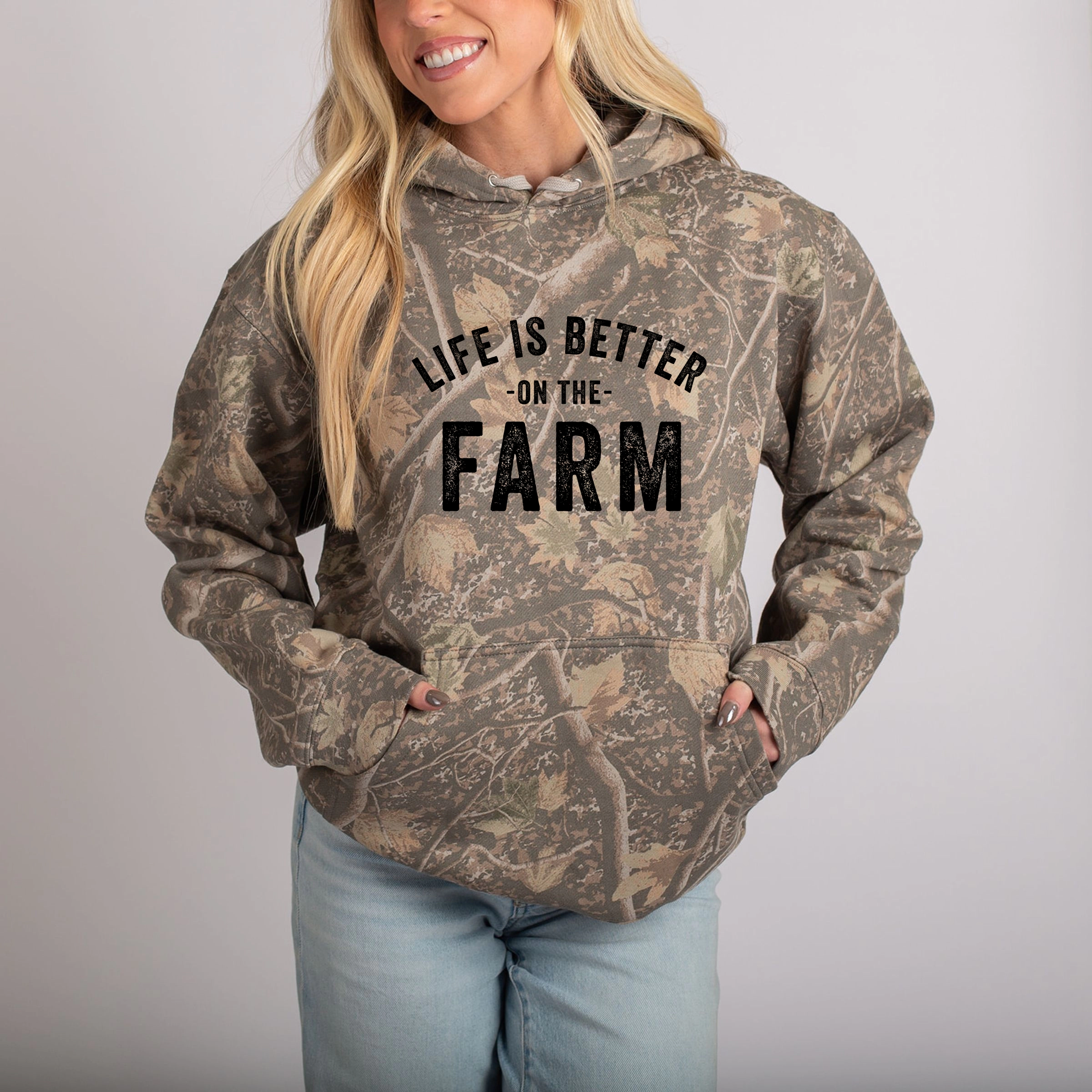 Simply Sage Market - Life Is Better On The Farm Camo Hoodie