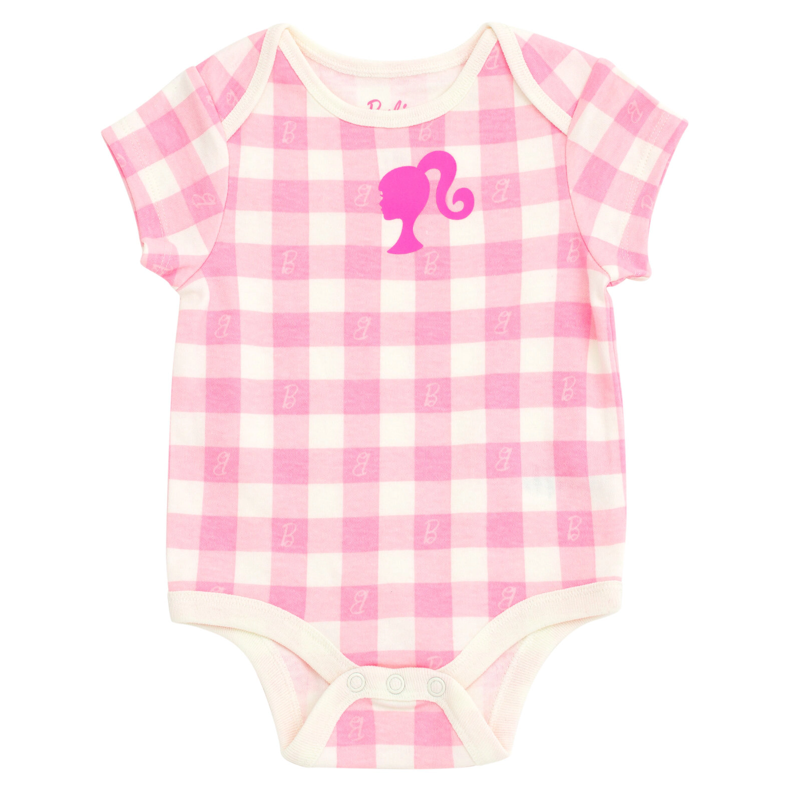 Barbie Baby Girls' 3-Pack One Piece Short Sleeve Bodysuits