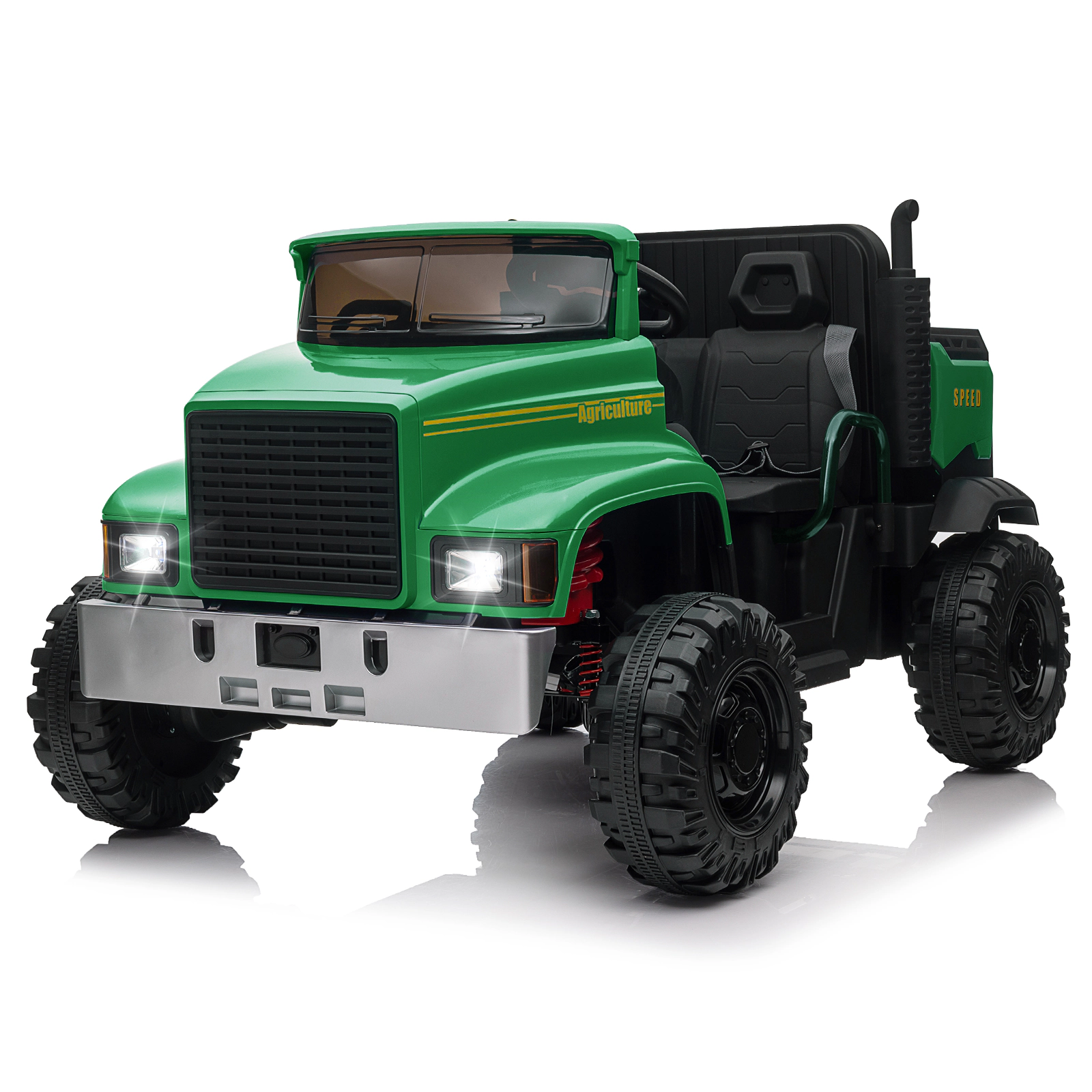 Enjyam 24V UTV Electric Ride-On Truck for Kids, 2-Seater, 4WD Off-Road Car with Dump Bed & Remote, 4x200W Motors