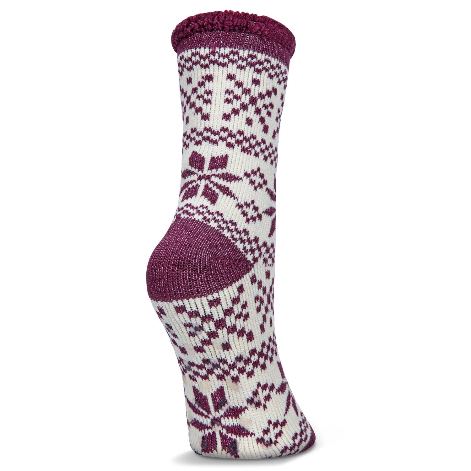 MeMoi Women's Snowflake Fairisle Cozy Warm Thermal Crew Socks