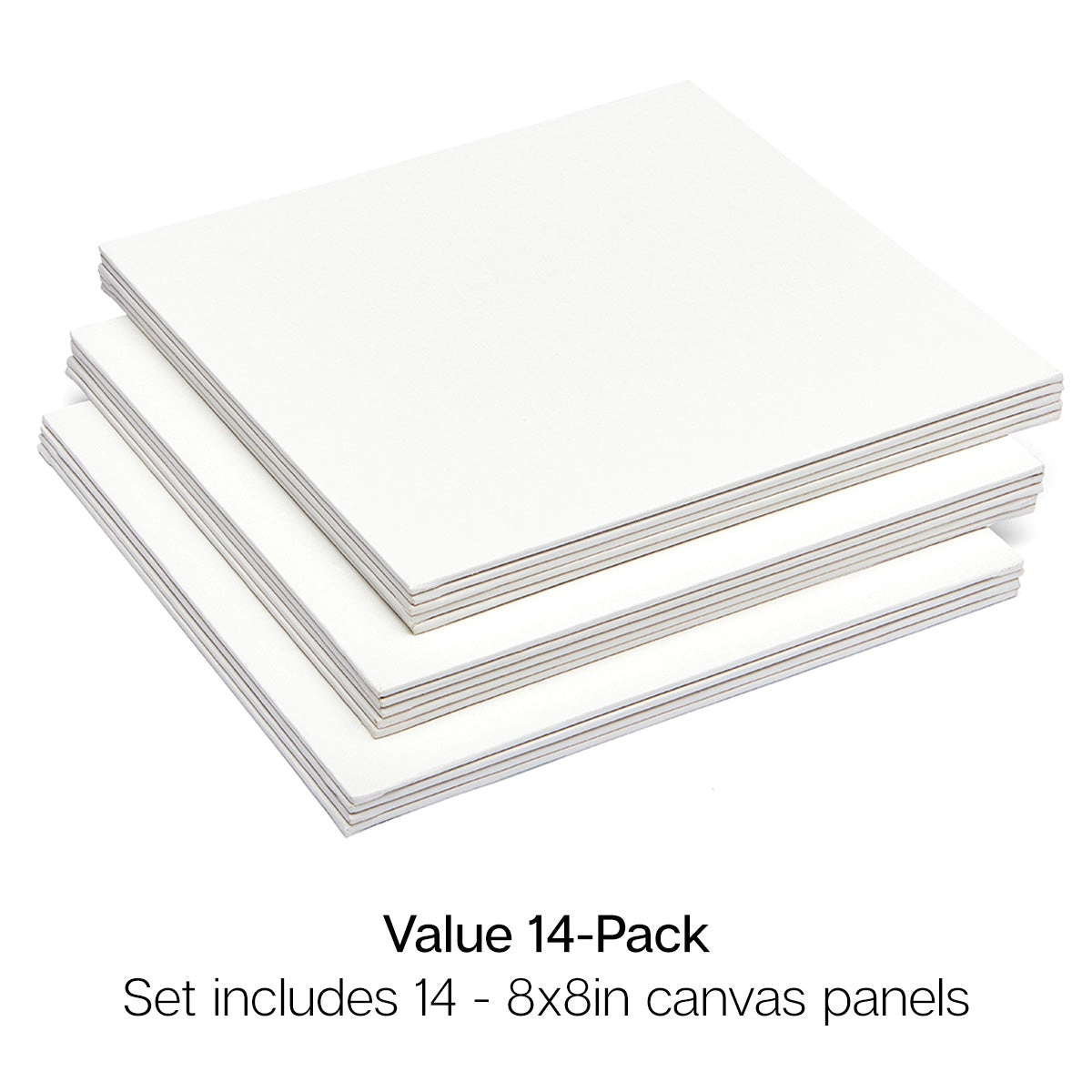 KINGART Canvas Panel Boards 8" x 8" - 14 Pack