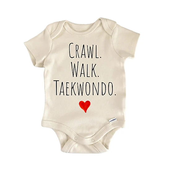 NOFO VIBES Unisex Crawl Walk Taekwondo Newborn Baby Bodysuit