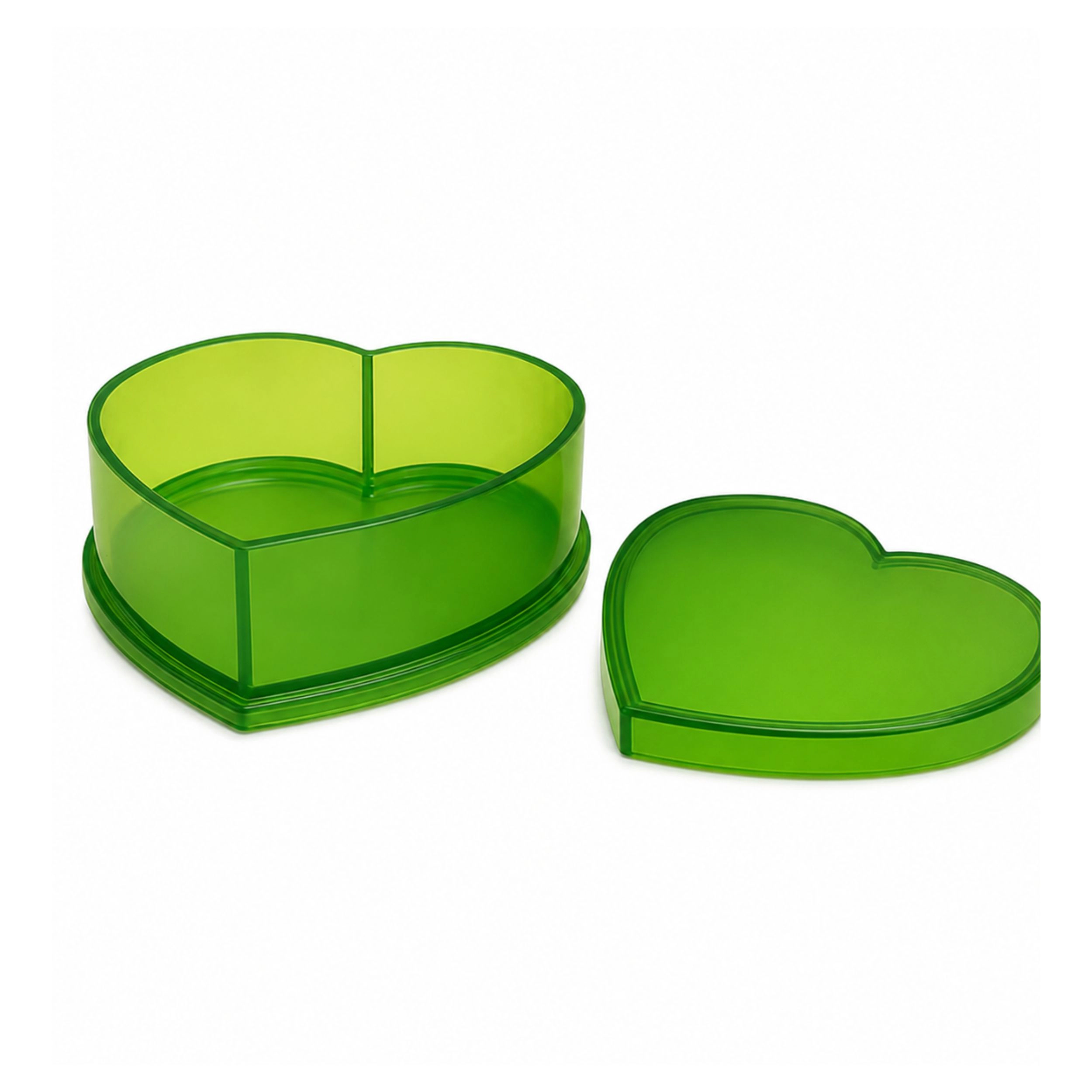 Home Collection Green Heart Shaped Storage Box with Lid