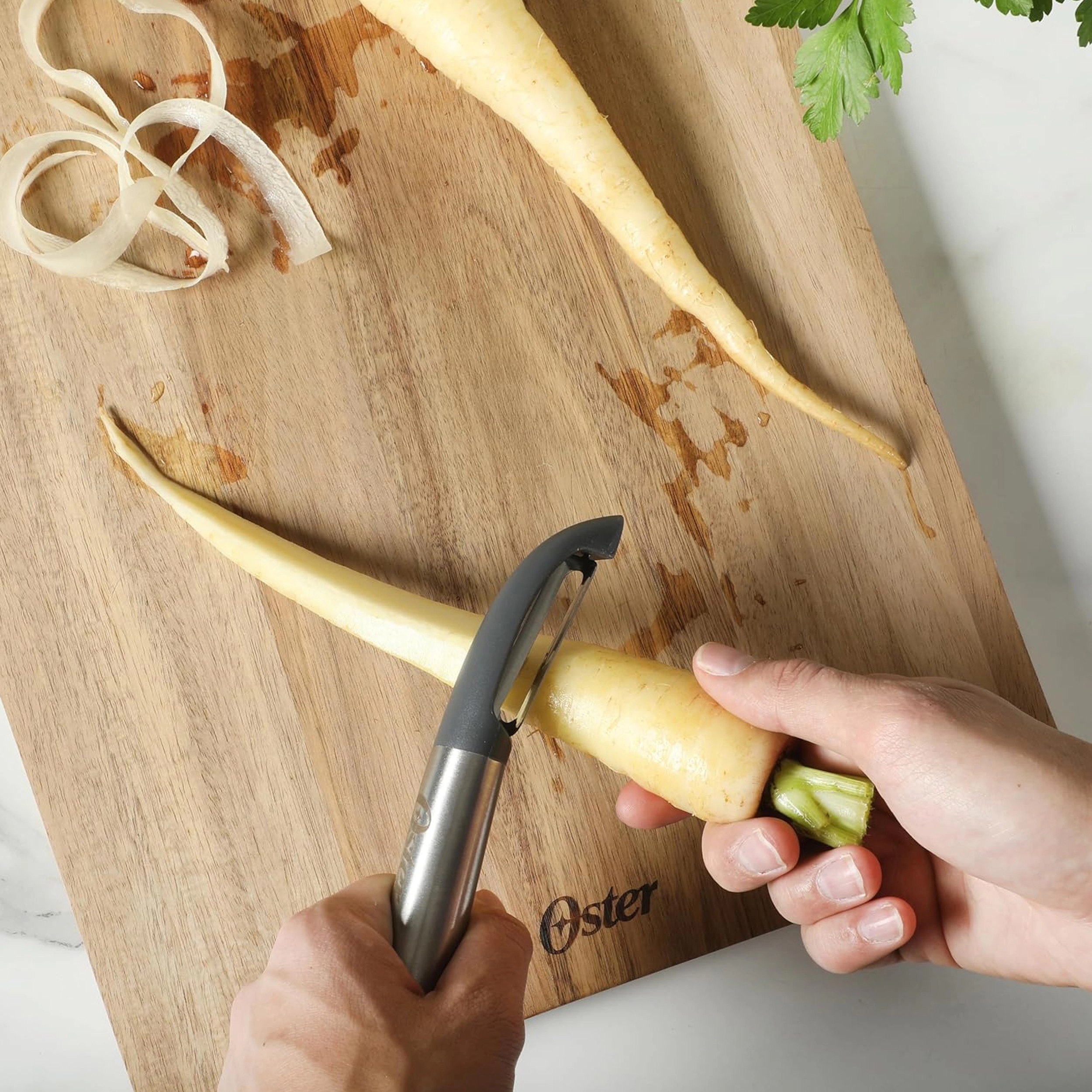 Oster Chadswyck 7.9 Inch Stainless Steel Straight Peeler in Silver