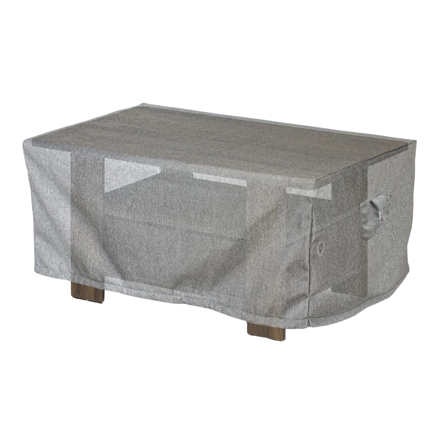 Summerset Shield Platinum 3-Layer Water Resistant Outdoor Coffee Table Cover - 49x26", Grey Melange