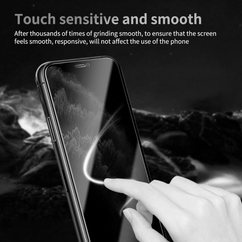 Qixxronics 3x Privacy Screen Protector for iPhone 11 Pro Max Tempered Glass Anti Monitor