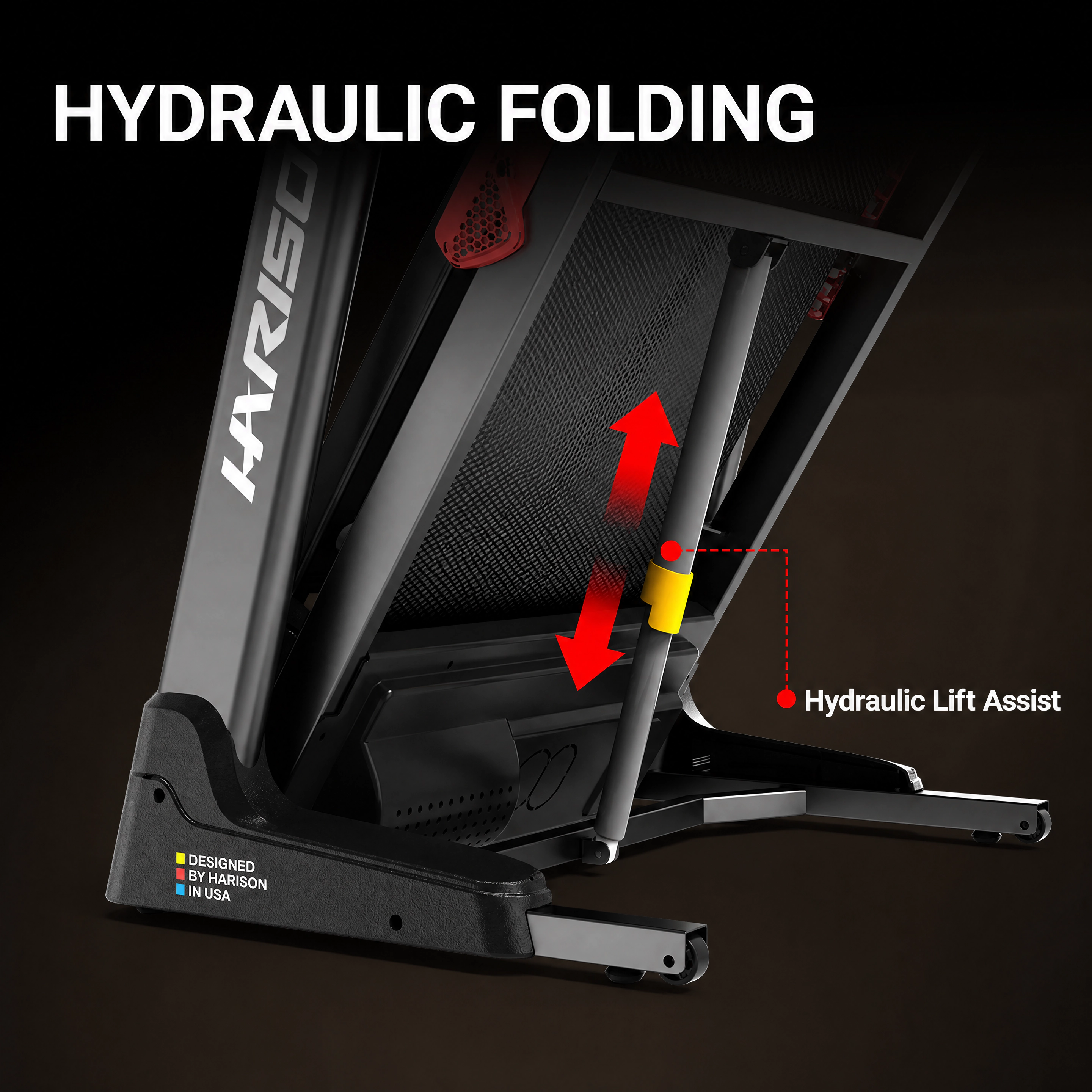 HARISON Folding Treadmill for Home, Intelligent Treadmill with Incline, Compact Running Machine