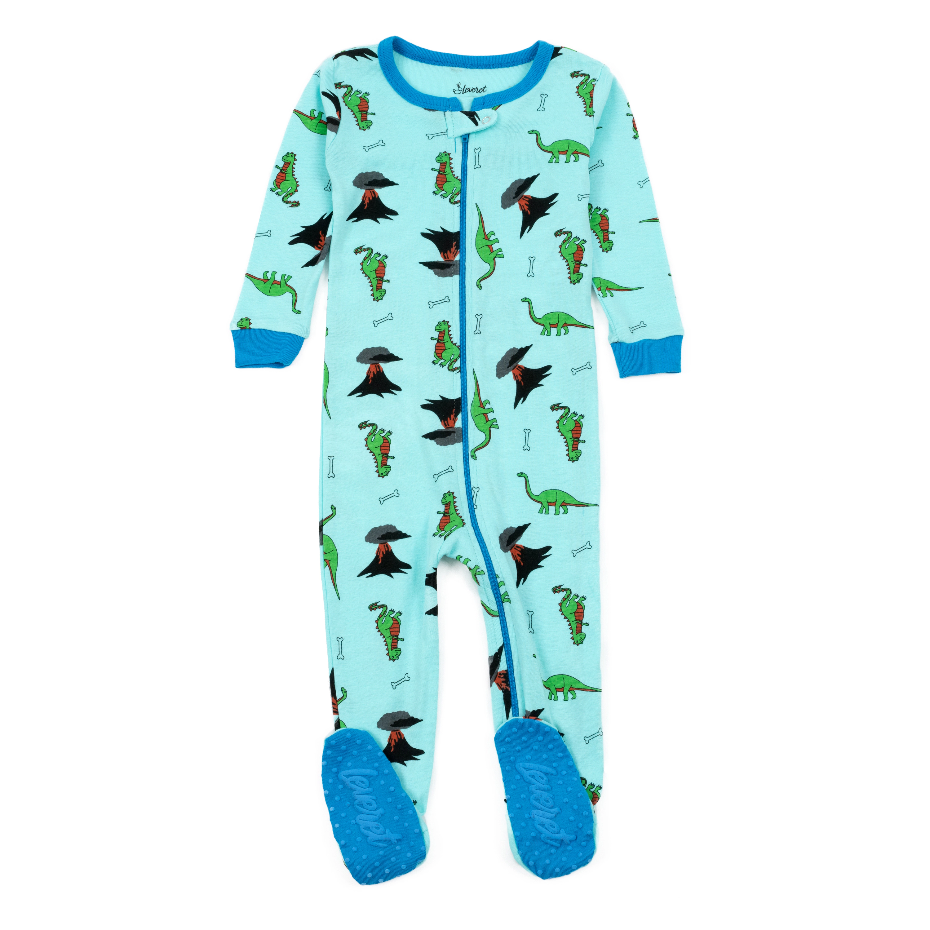 Leveret Toddler Dinosaur Cotton Footed Pajamas