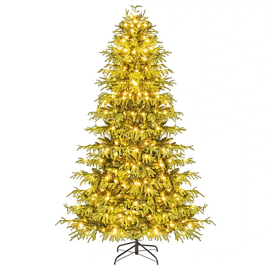 LJG Artificial Christmas Tree with LED Lights and PVC Mixed Branch Tips-7