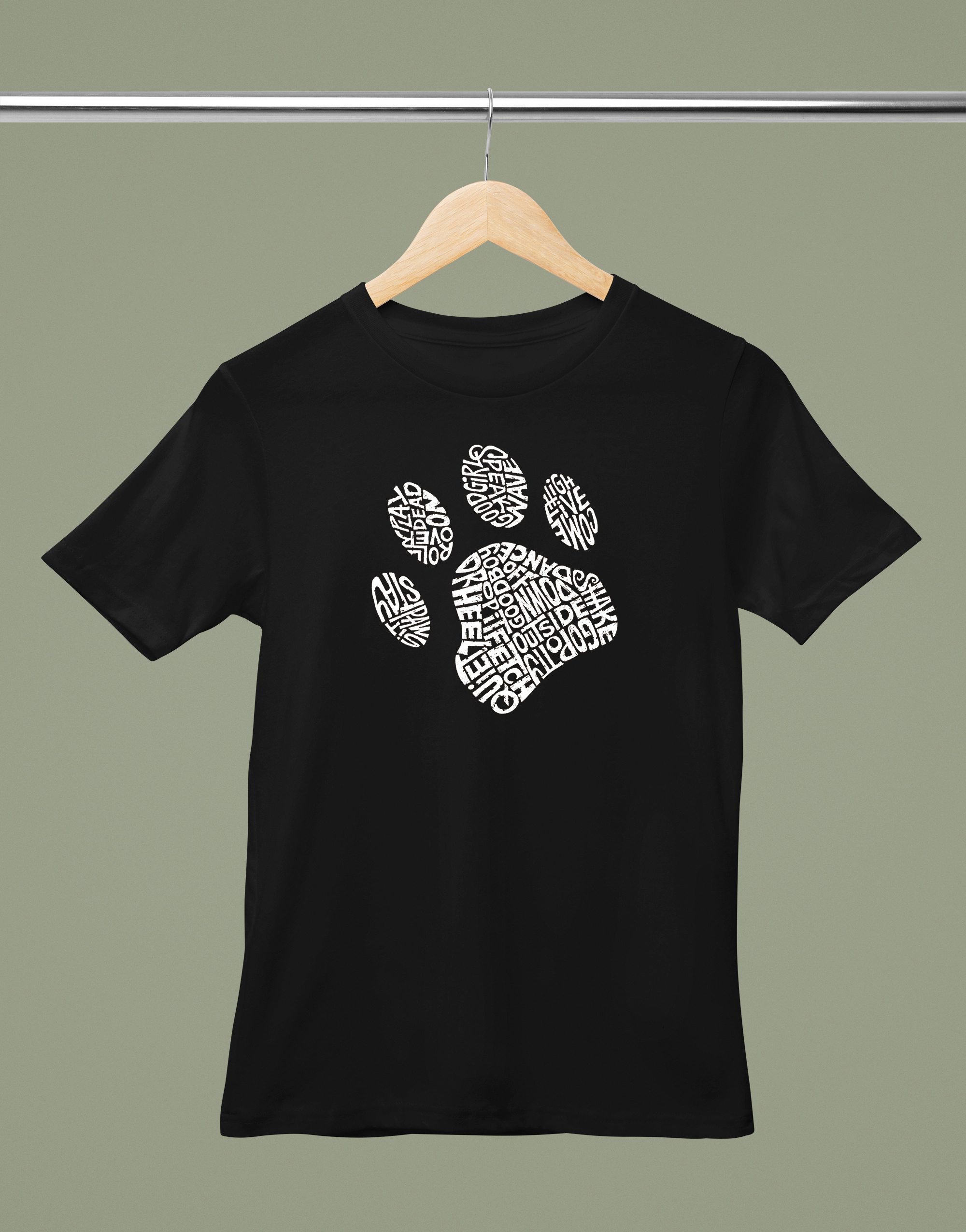 LOS ANGELES POP Art Men's Word T-Shirt - Dog Paw