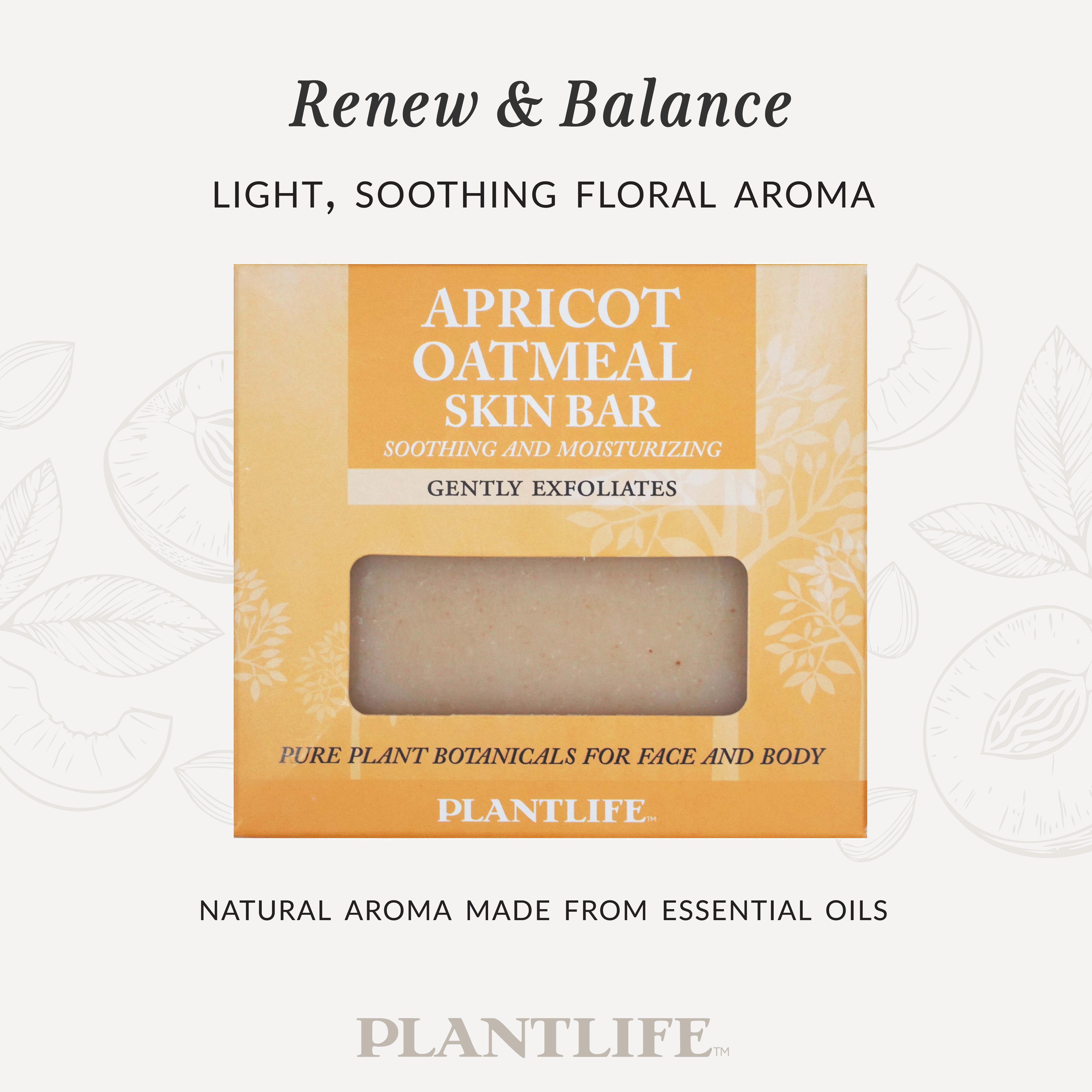 Plantlife Apricot Oatmeal Aromatherapy Skin Bar