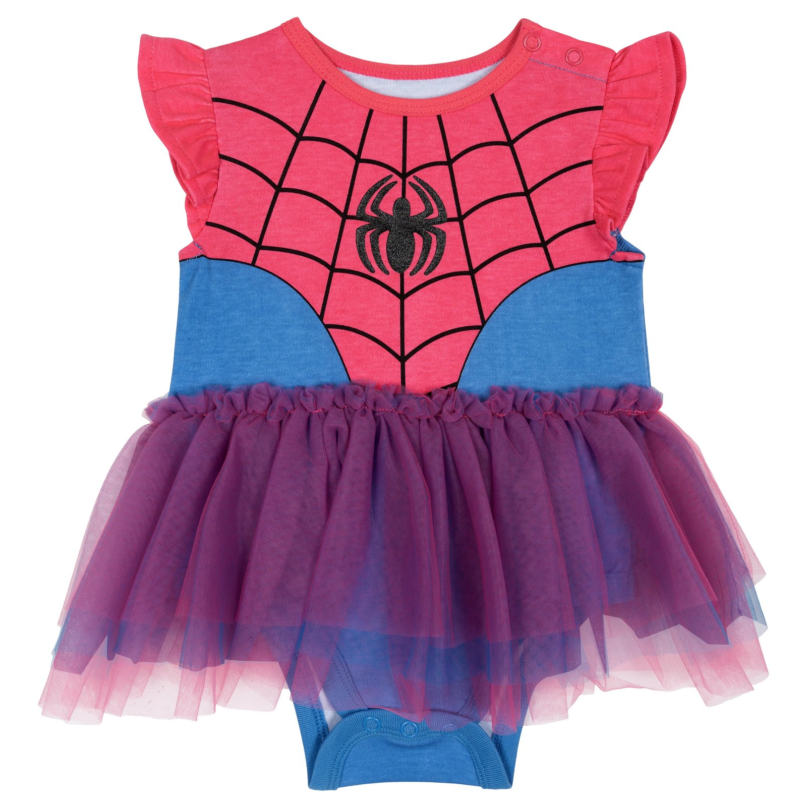 Marvel Spider-Man Baby Girls' Cosplay Tutu Bodysuit and Headband Set