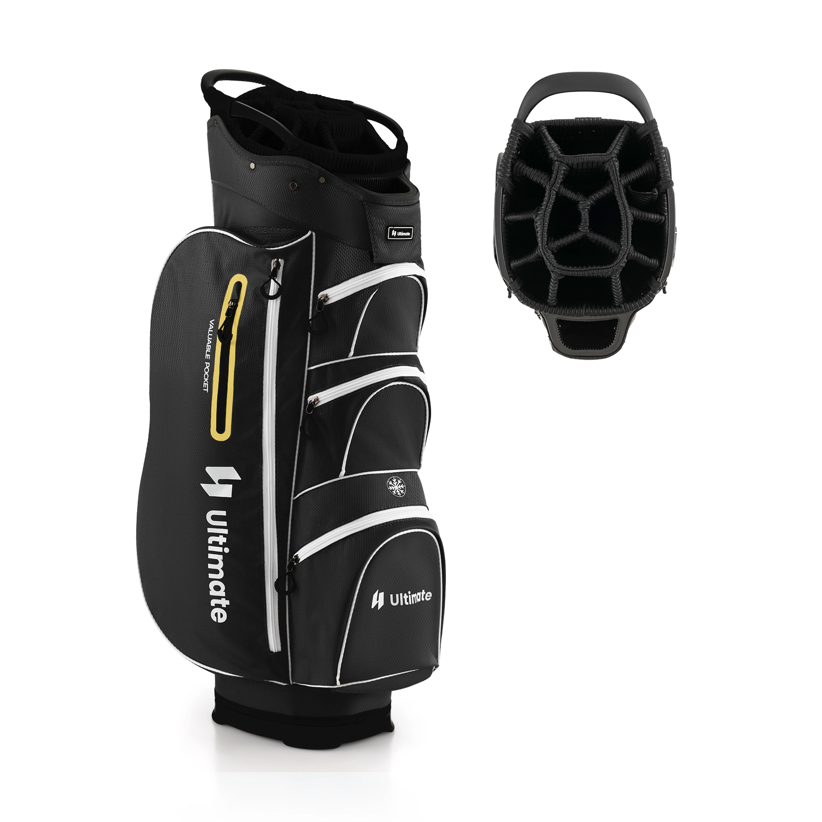 LJG 9.5 Inch Lightweight Golf Cart Bag with 15 Way Top Dividers
