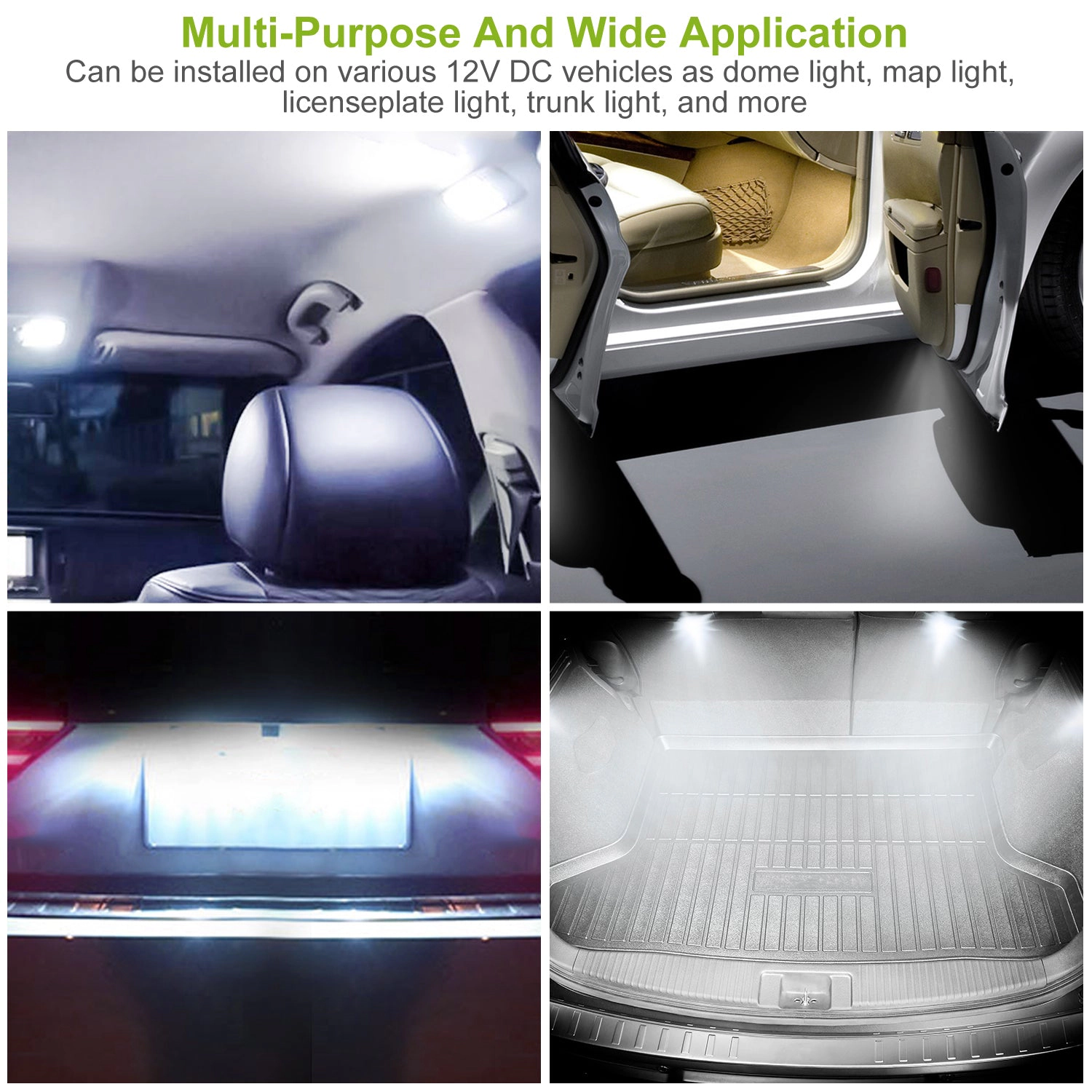 GBruno 13-Piece LED Car Interior Light Bulb Kit