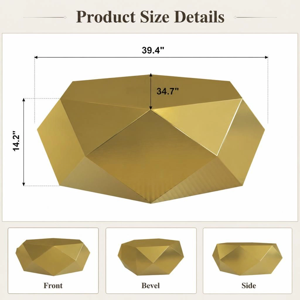 GOODSILO Modern Low Profile Rectangular Center Table