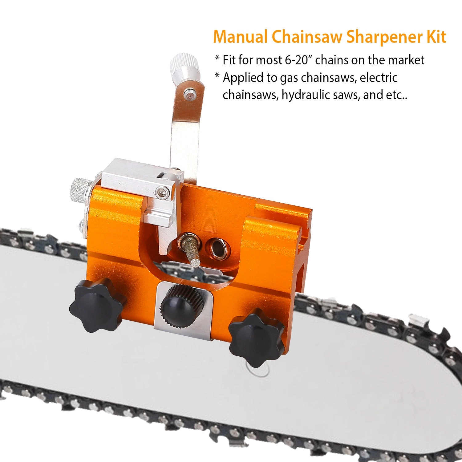 GBruno Hand Crank Chainsaw Sharpener Kit