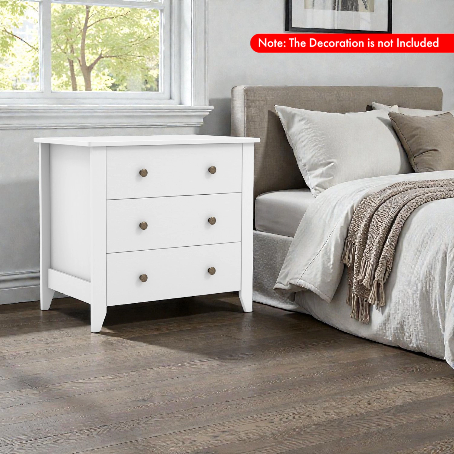 Hivvago Multi-Functional 3-Drawer Chest for Bedroom Use