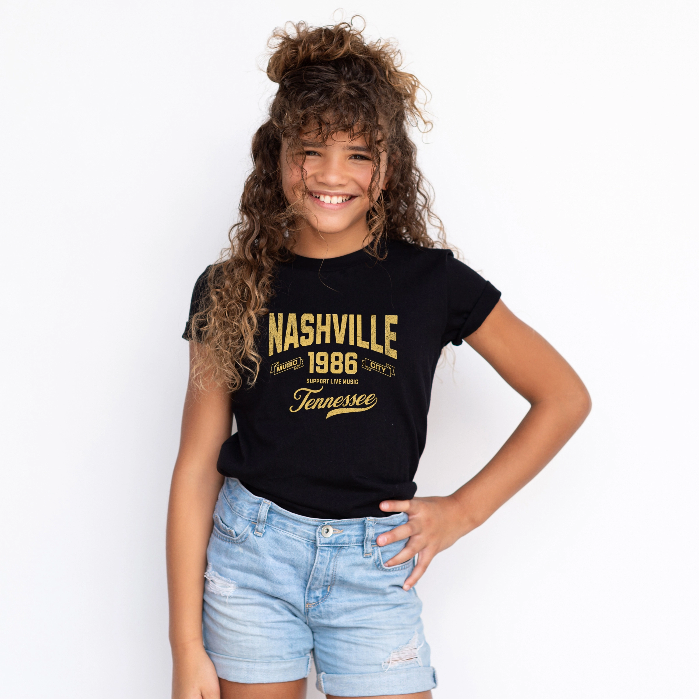 The Juniper Shop - Youth Short Sleeve Graphic T-Shirt Nashville Tennessee Music City
