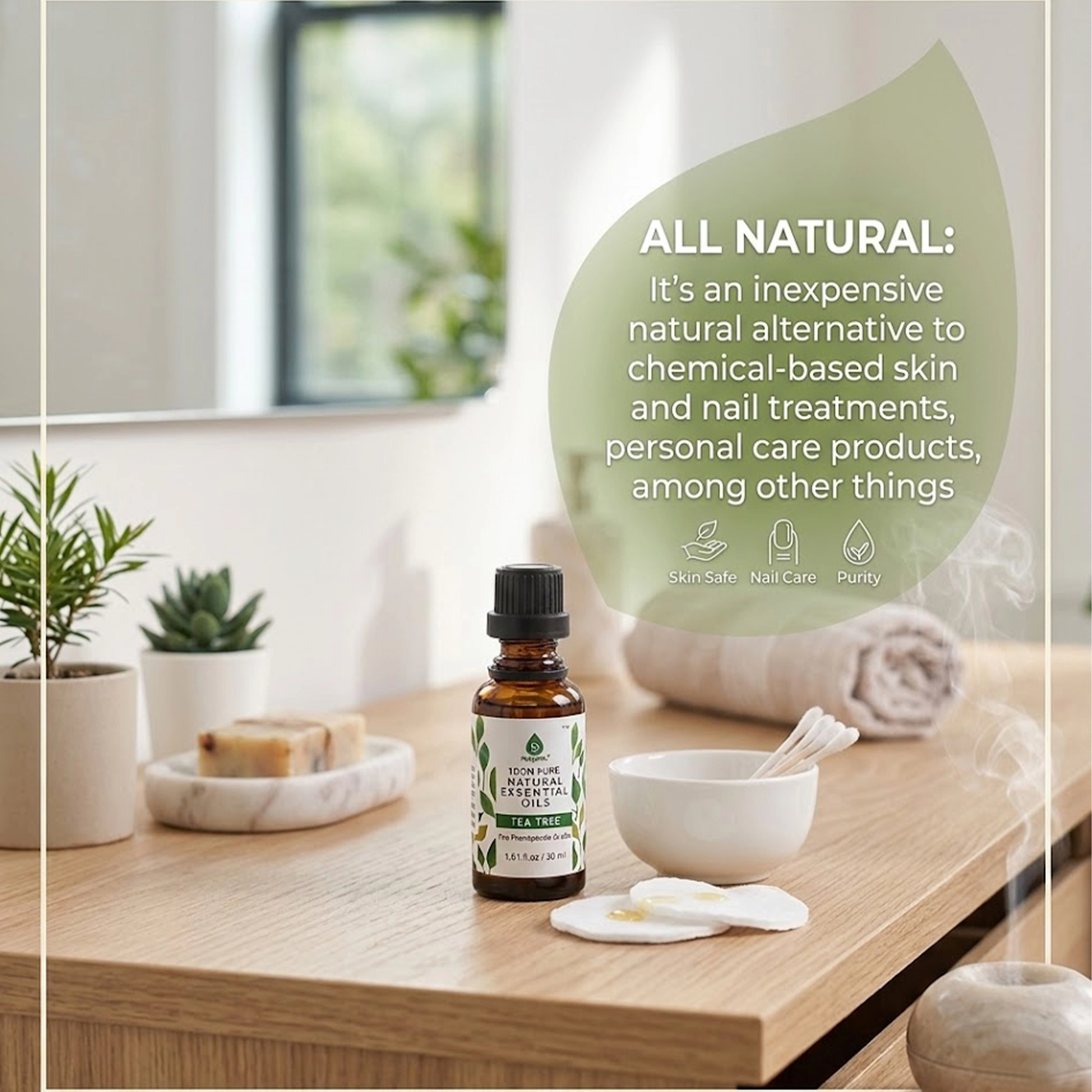 Pursonic Unisex 100% Pure & Natural Tea Tree Essential Oils