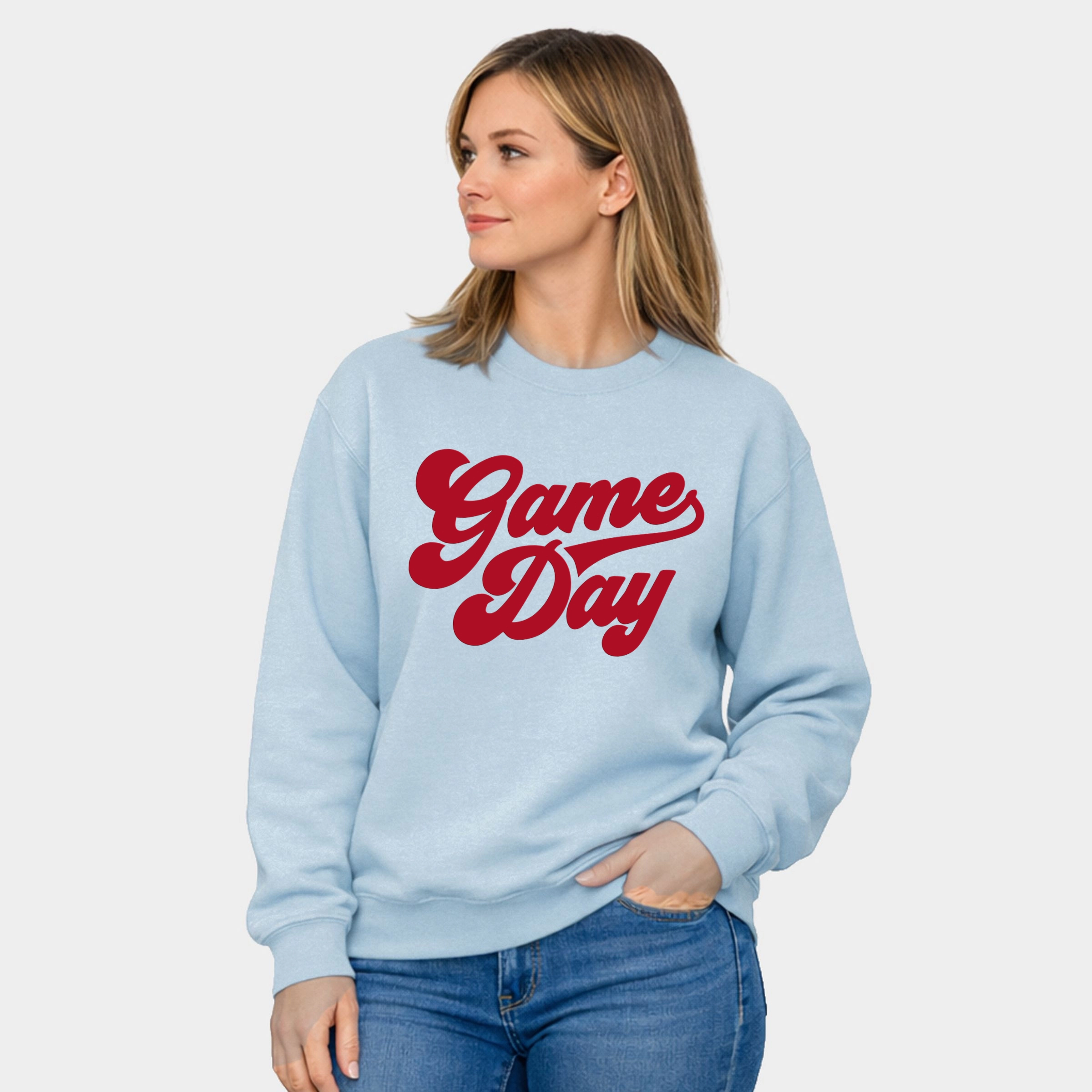 Simply Sage Market - Women's Graphic Sweatshirt - Game Day Retro Puff Print