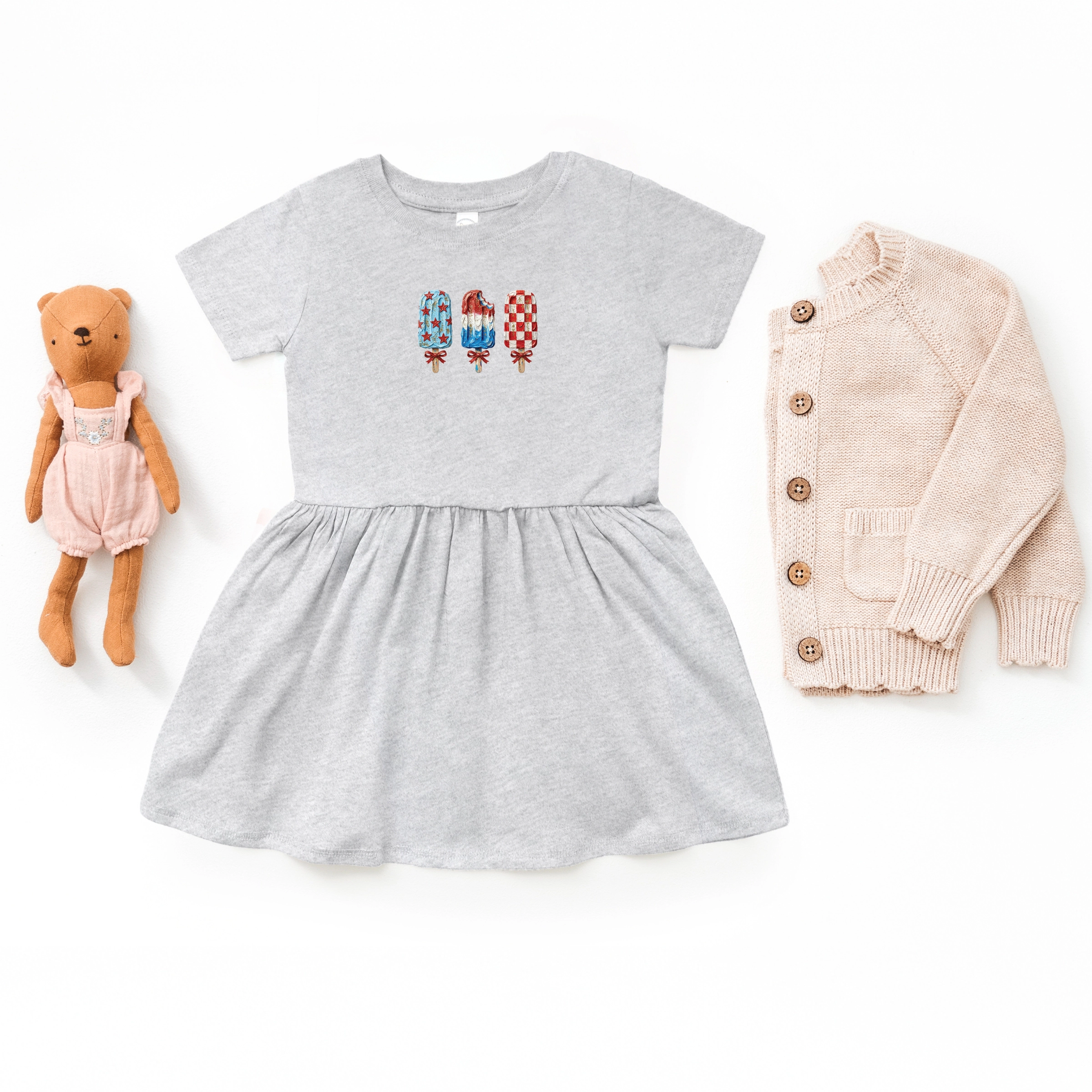 The Juniper Shop - Patriotic Popsicles Infant Dress