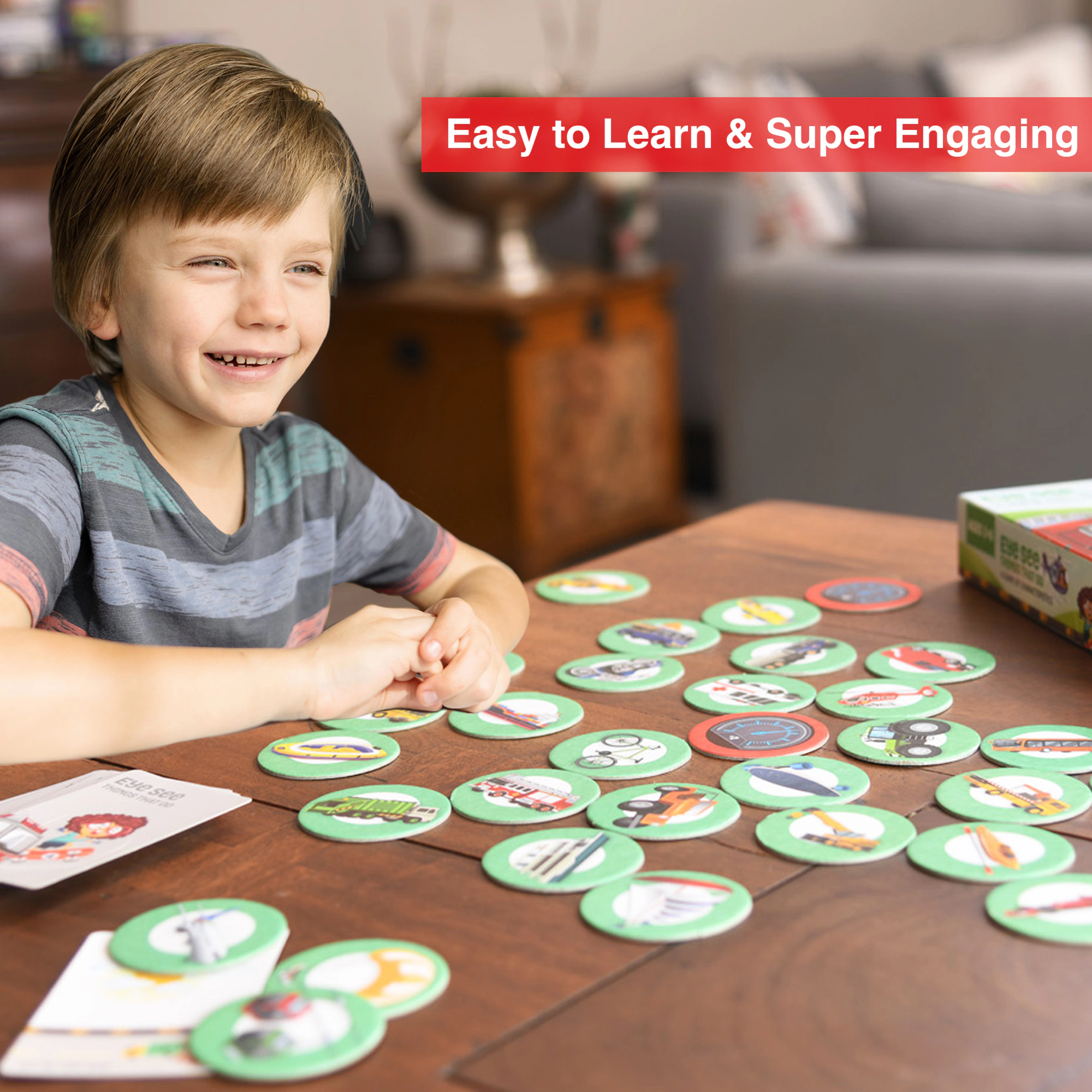 Chalk & Chuckles Eye See - Vehicles Card Game - 2-4 Players