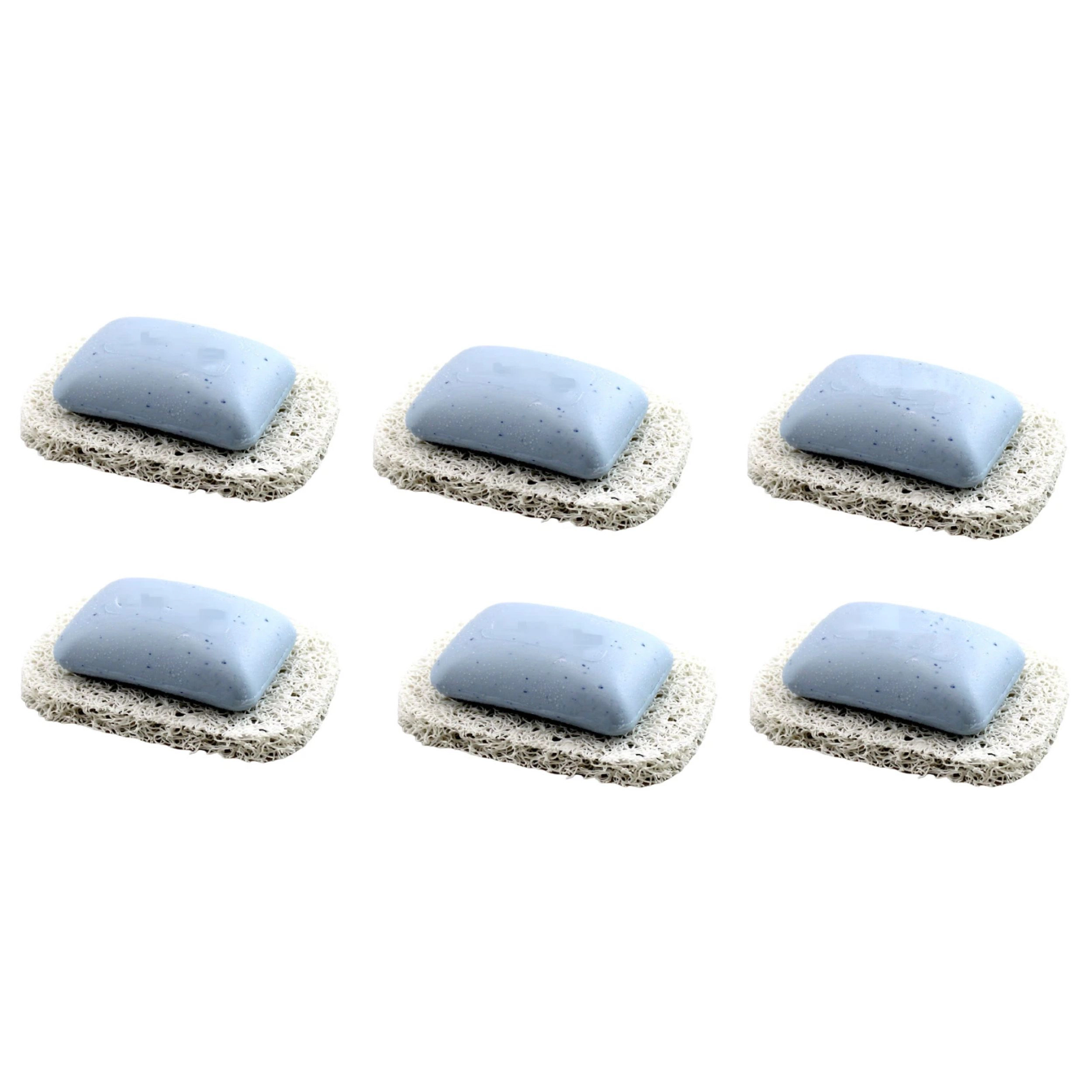 Home Collection Pack of 6 Soap Savers Draining Bar Holders for Kitchen & Bathroom