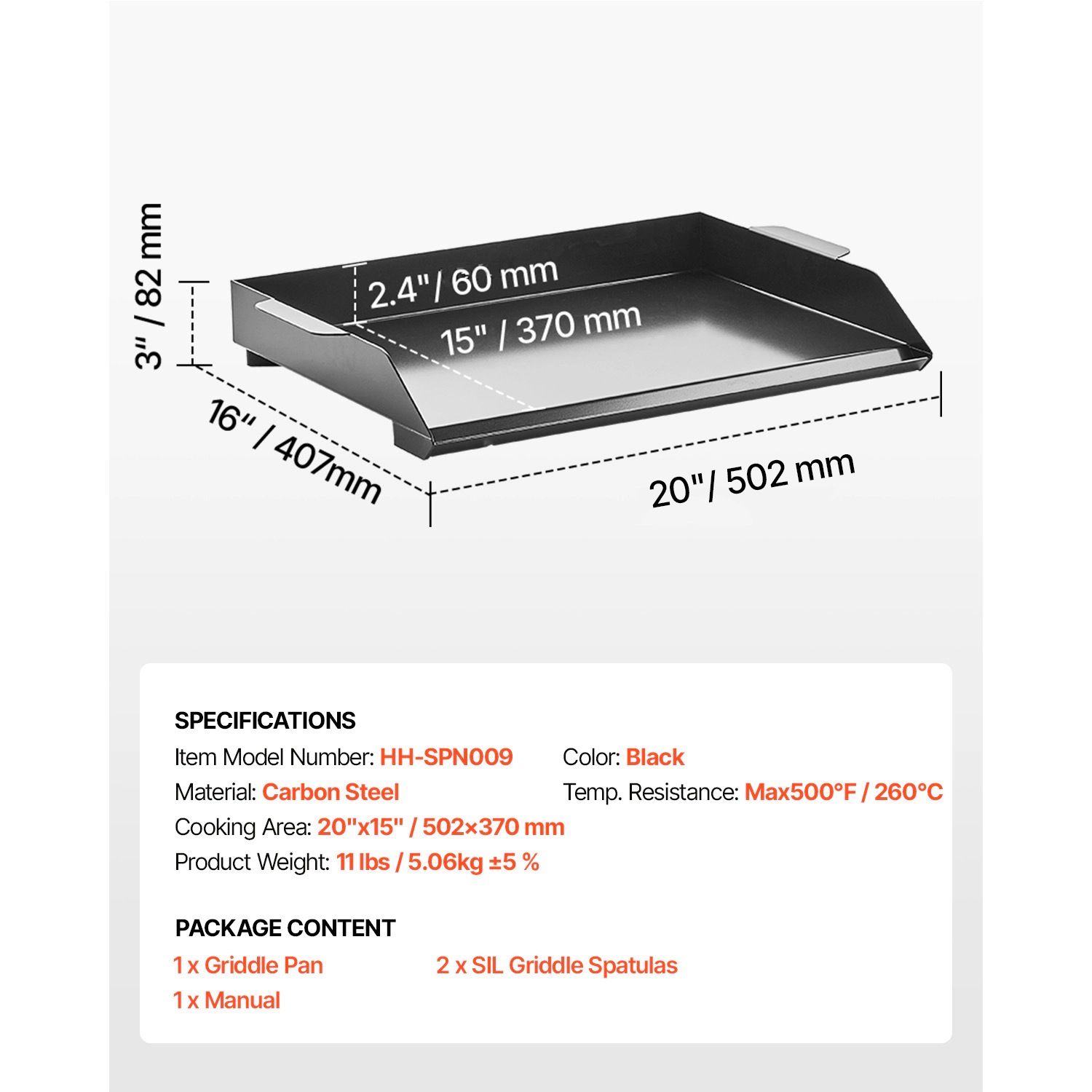 HONGGE Stainless Steel Griddle Universal Flat Top Rectangular Plate Gas Grill Griddle for BBQ Grill Teppanyaki Portable