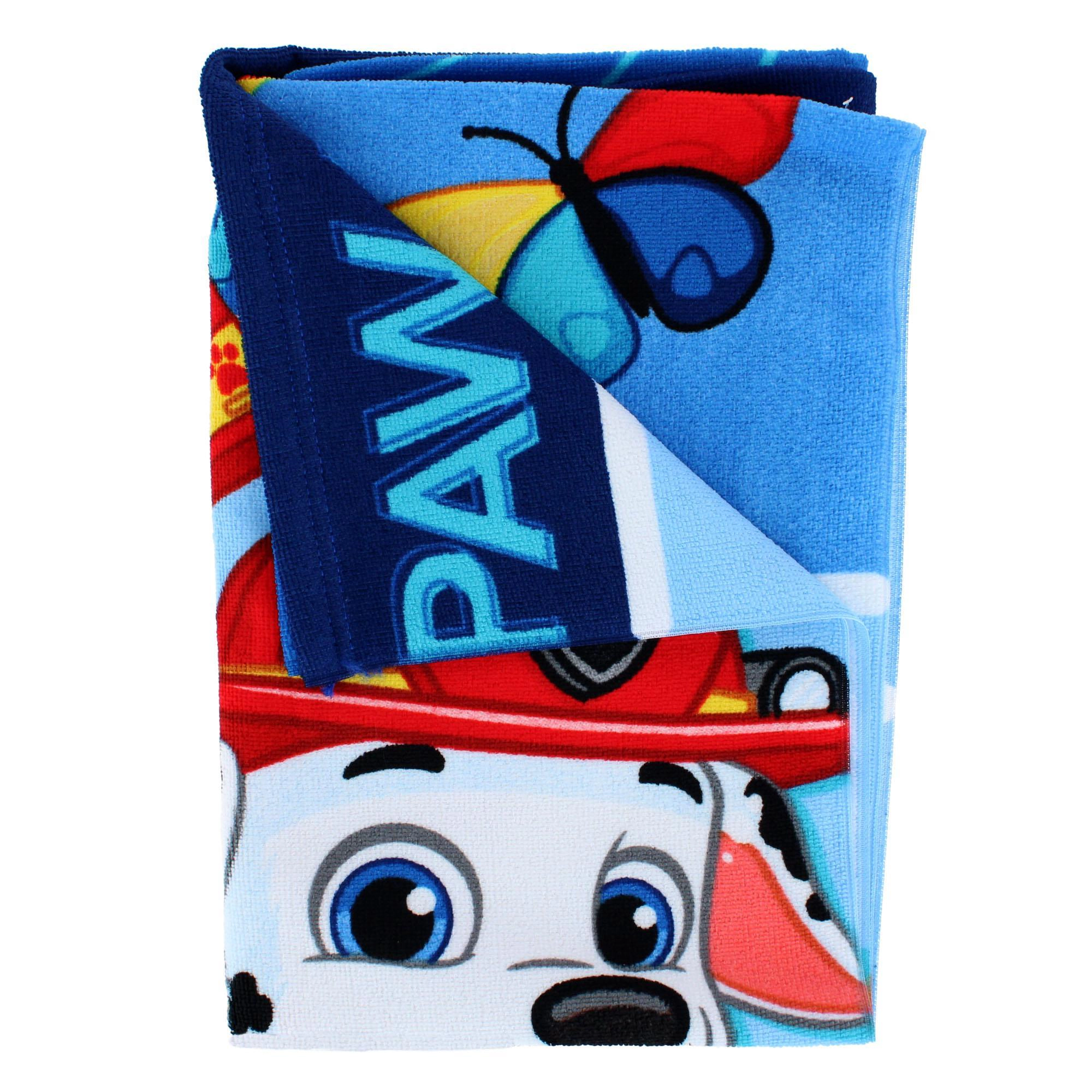 Textiel Trade Kids' Paw Patrol Chase Marshall and Rubble Beach Towel