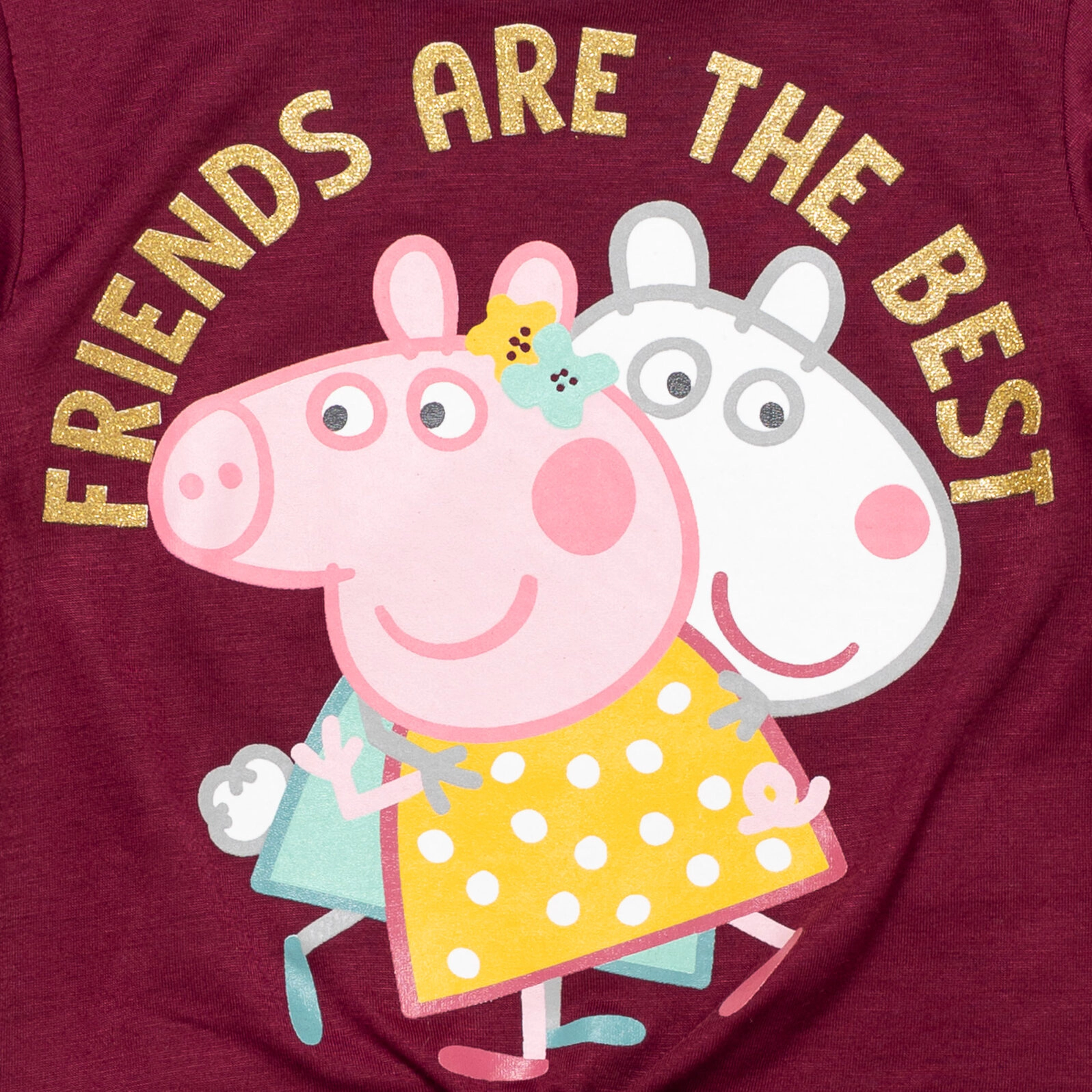 Peppa Pig Little Girls' Glitter 2-Piece Tee and Leggings Set