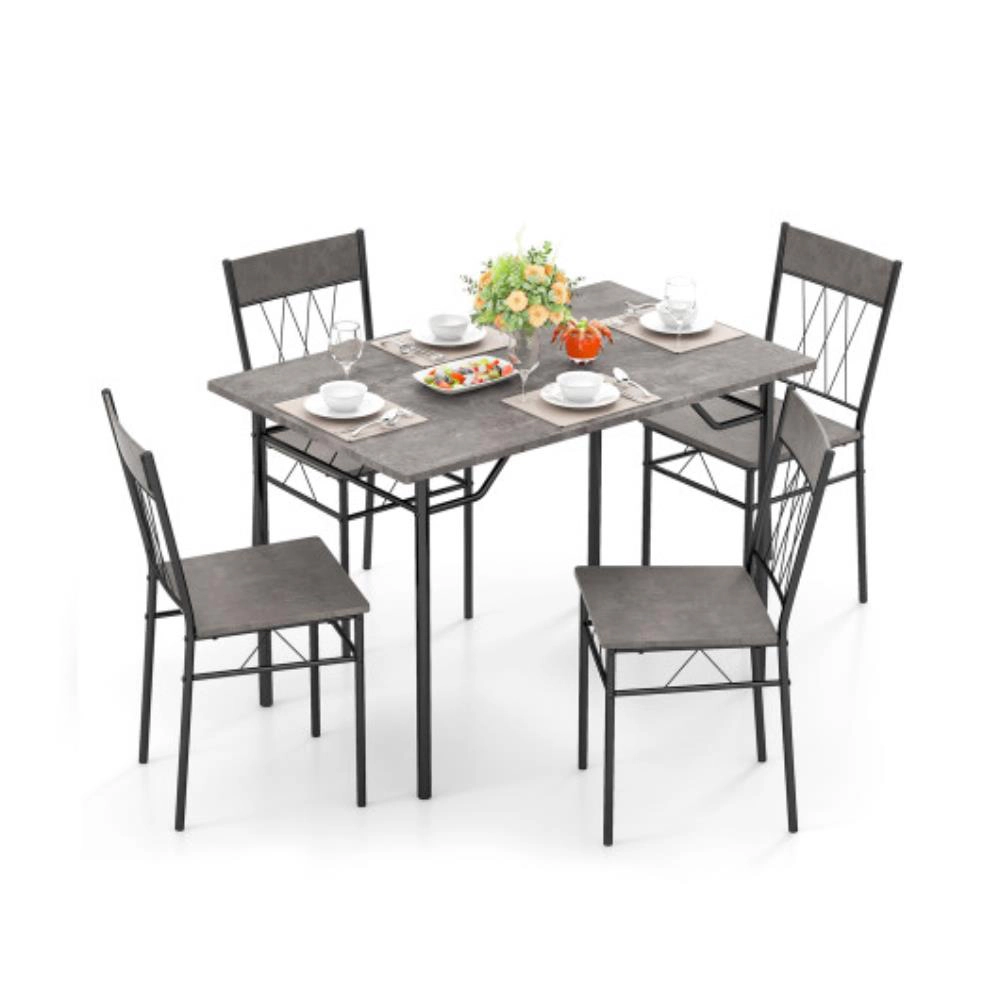 Hivvago 5-Piece Dining Table Set For 4 With Kitchen Table And 4 Dining Chairs